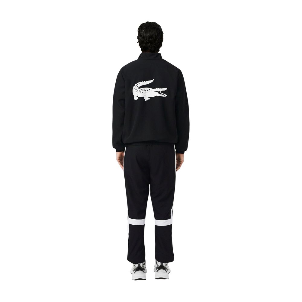 Lacoste Schwarz-weißer Polyester-Trainingsanzug