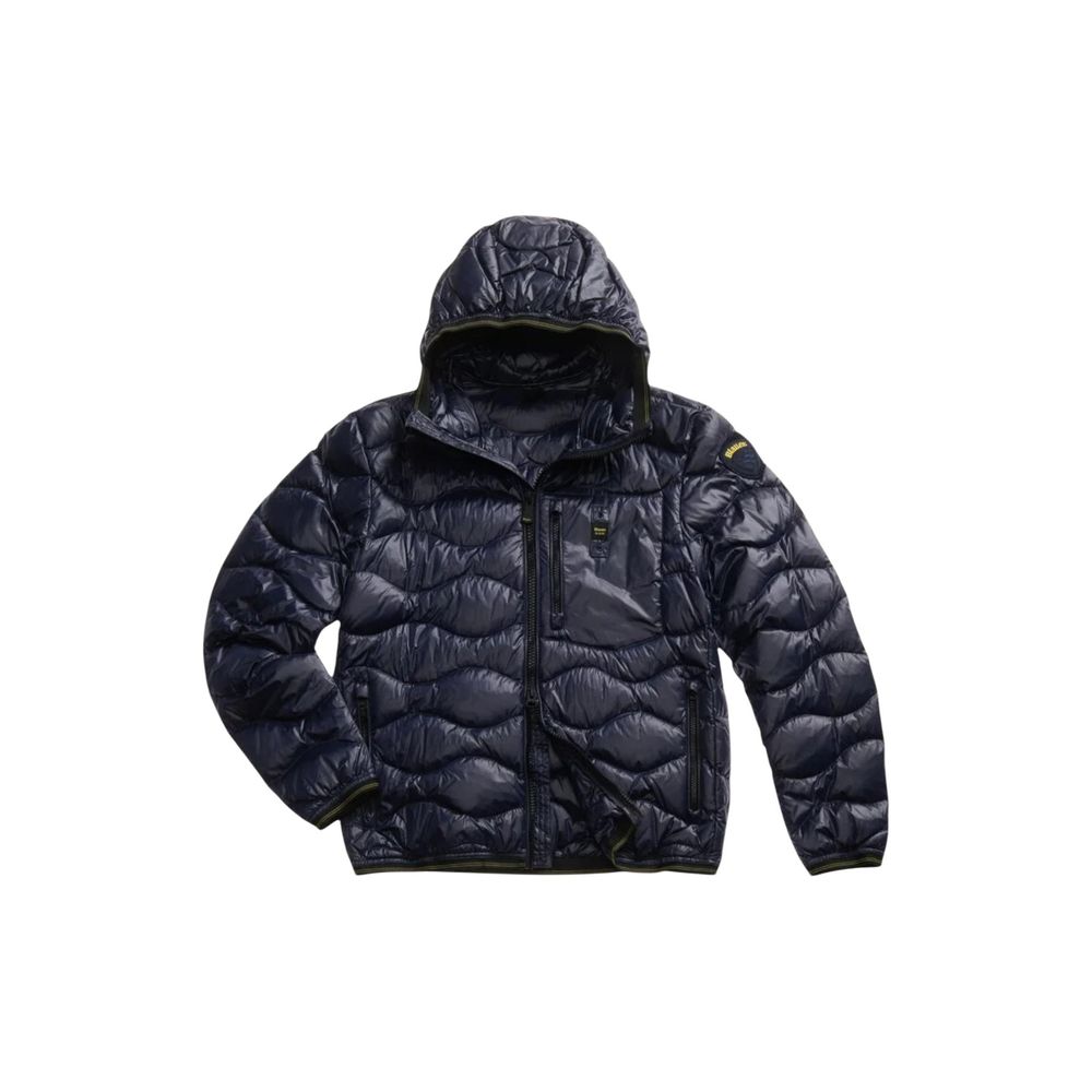 Blauer Blaue Shell-Jacke aus Polyamid