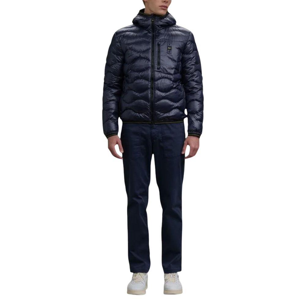 Blauer Blaue Shell-Jacke aus Polyamid