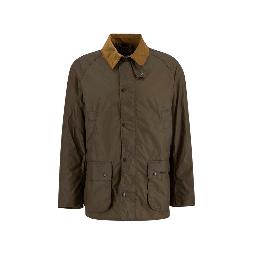 Barbour Grüne Baumwolljacke in voller Länge