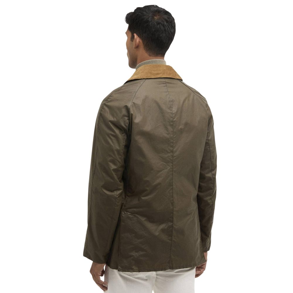 Barbour Grüne Baumwolljacke in voller Länge