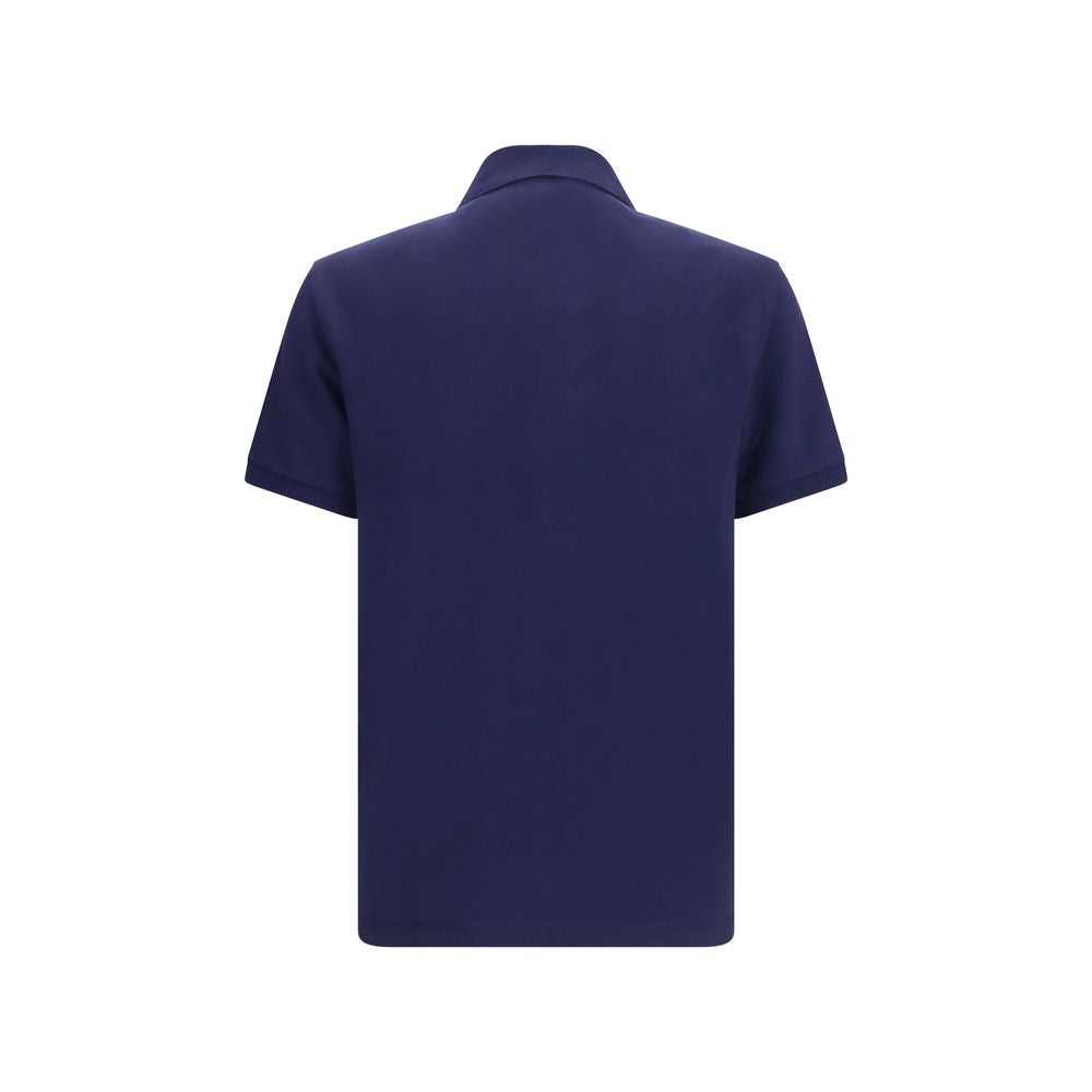 Versace Blaues Baumwoll-Polohemd