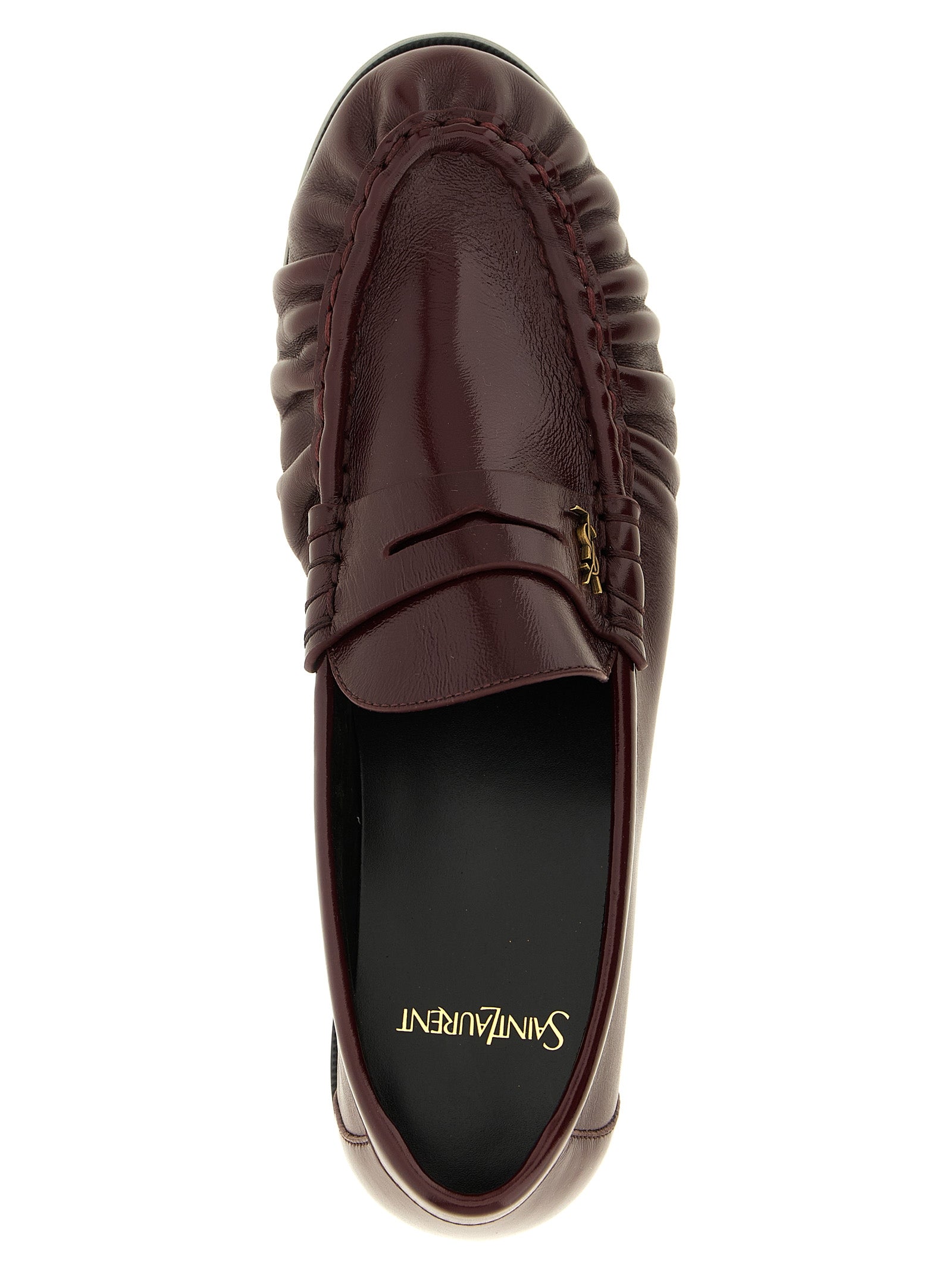 Saint Laurent Bordeaux Kalbsleder Loafer