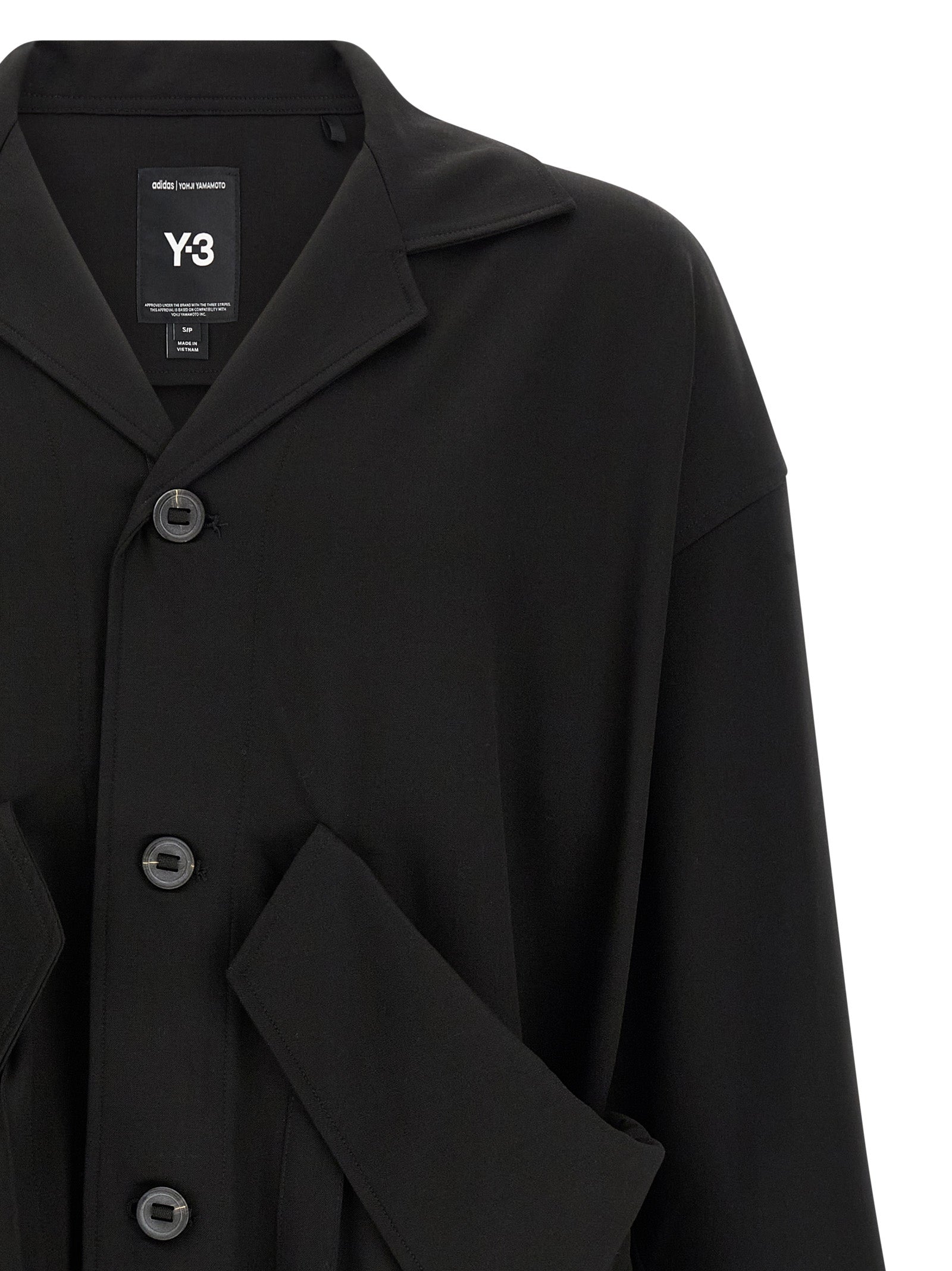 Y-3 Schwarzer Wollblazer