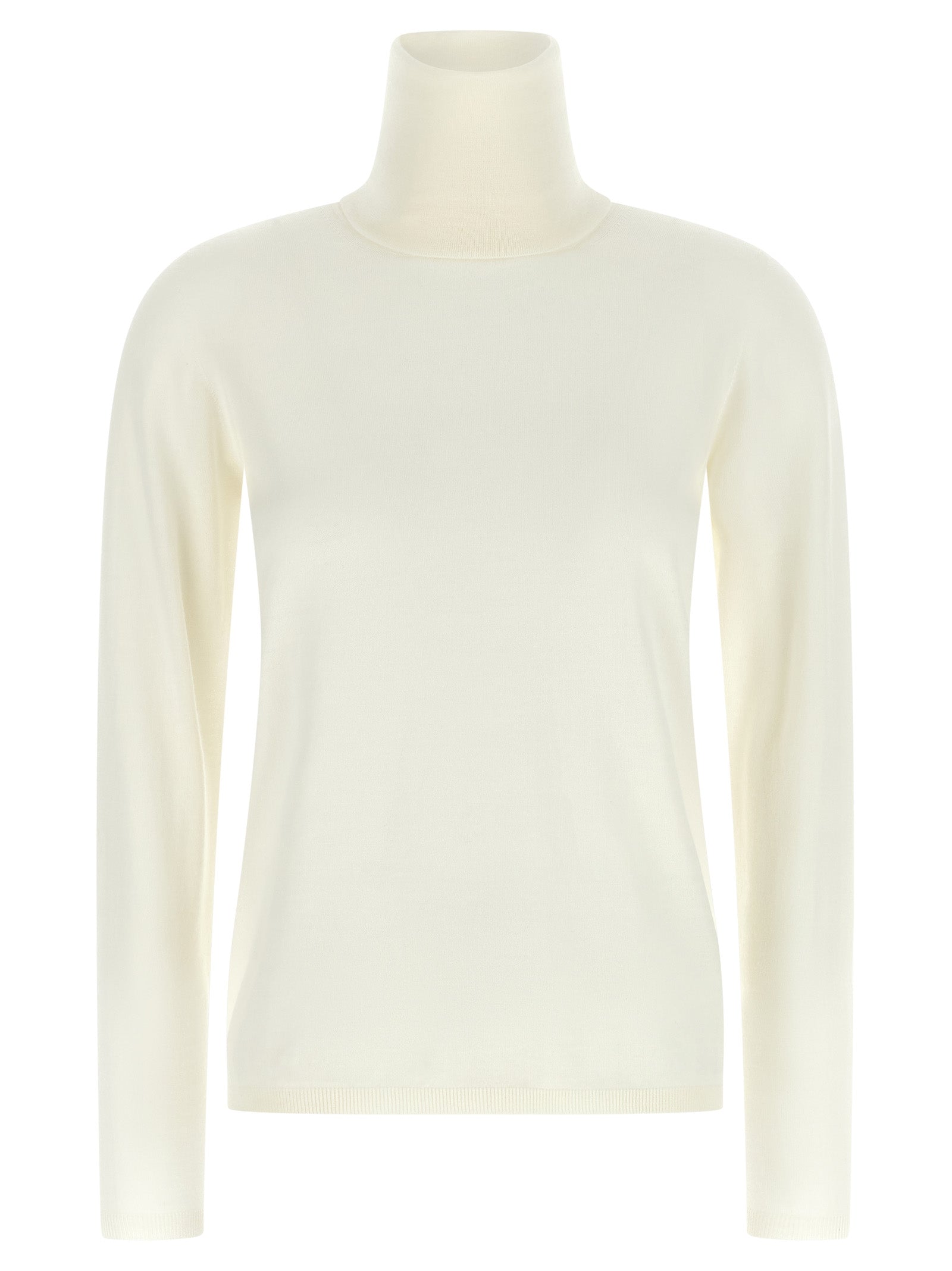 Max Mara Weiße Strickjacke aus reiner Schurwolle