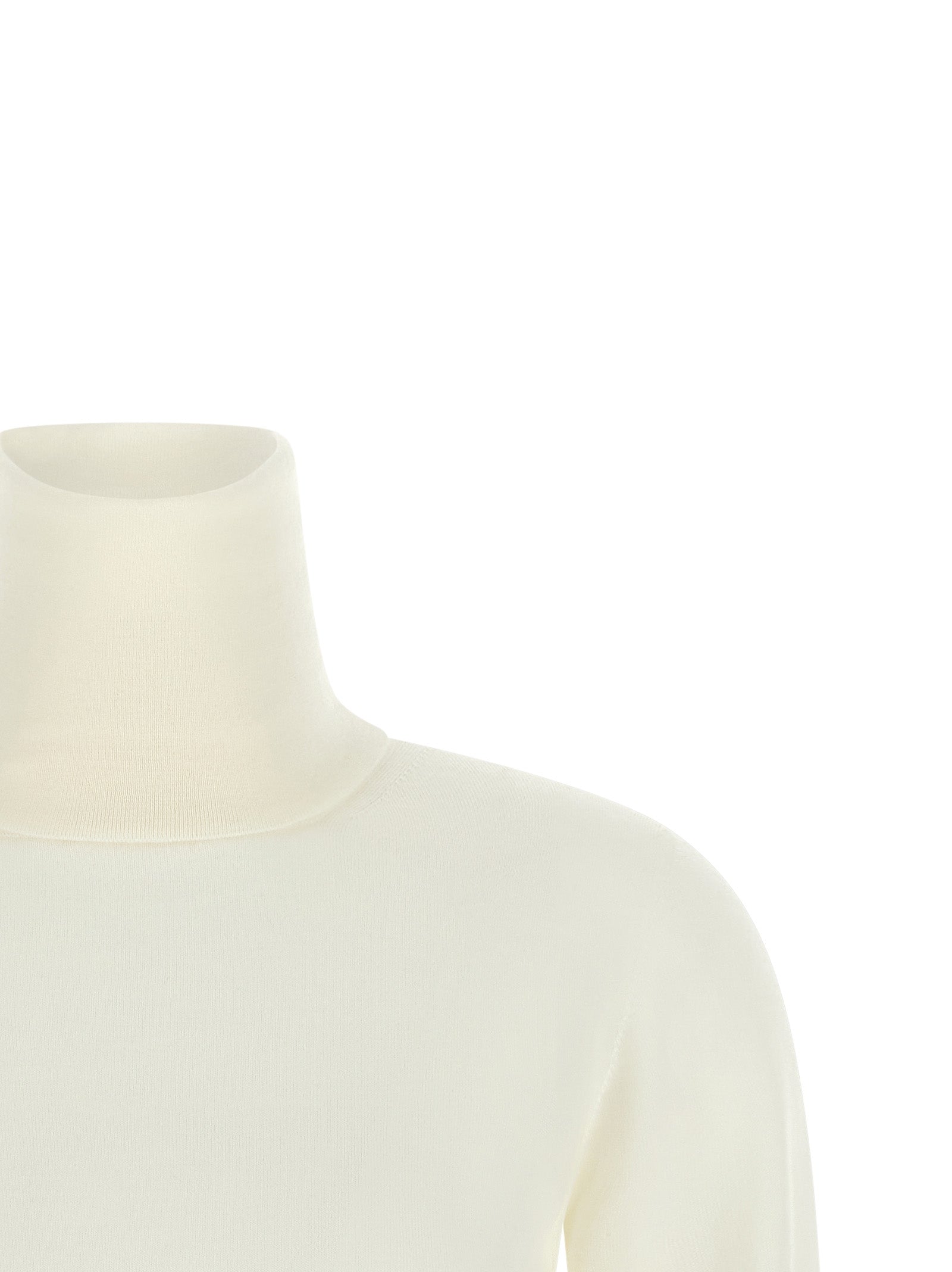 Max Mara Weiße Strickjacke aus reiner Schurwolle