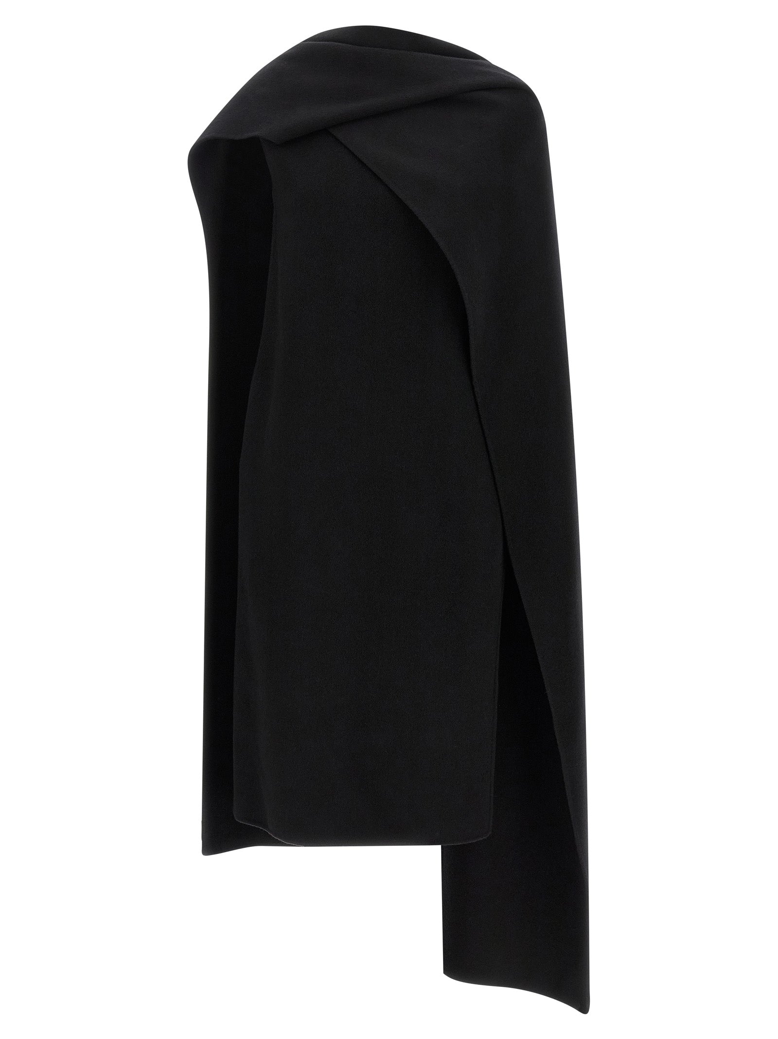 Khaite Schwarzes Midikleid aus reiner Schurwolle