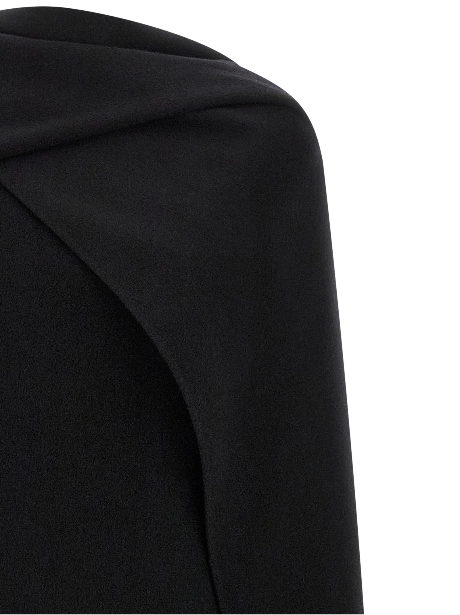 Khaite Schwarzes Midikleid aus reiner Schurwolle