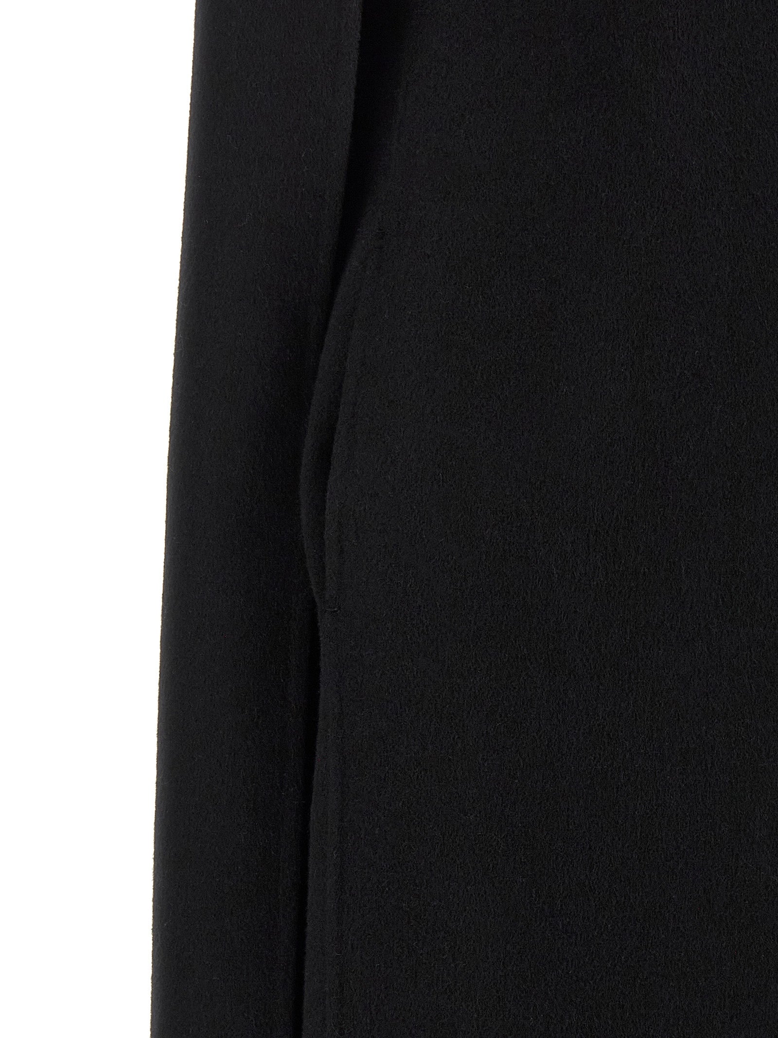 Khaite Schwarzes Midikleid aus reiner Schurwolle
