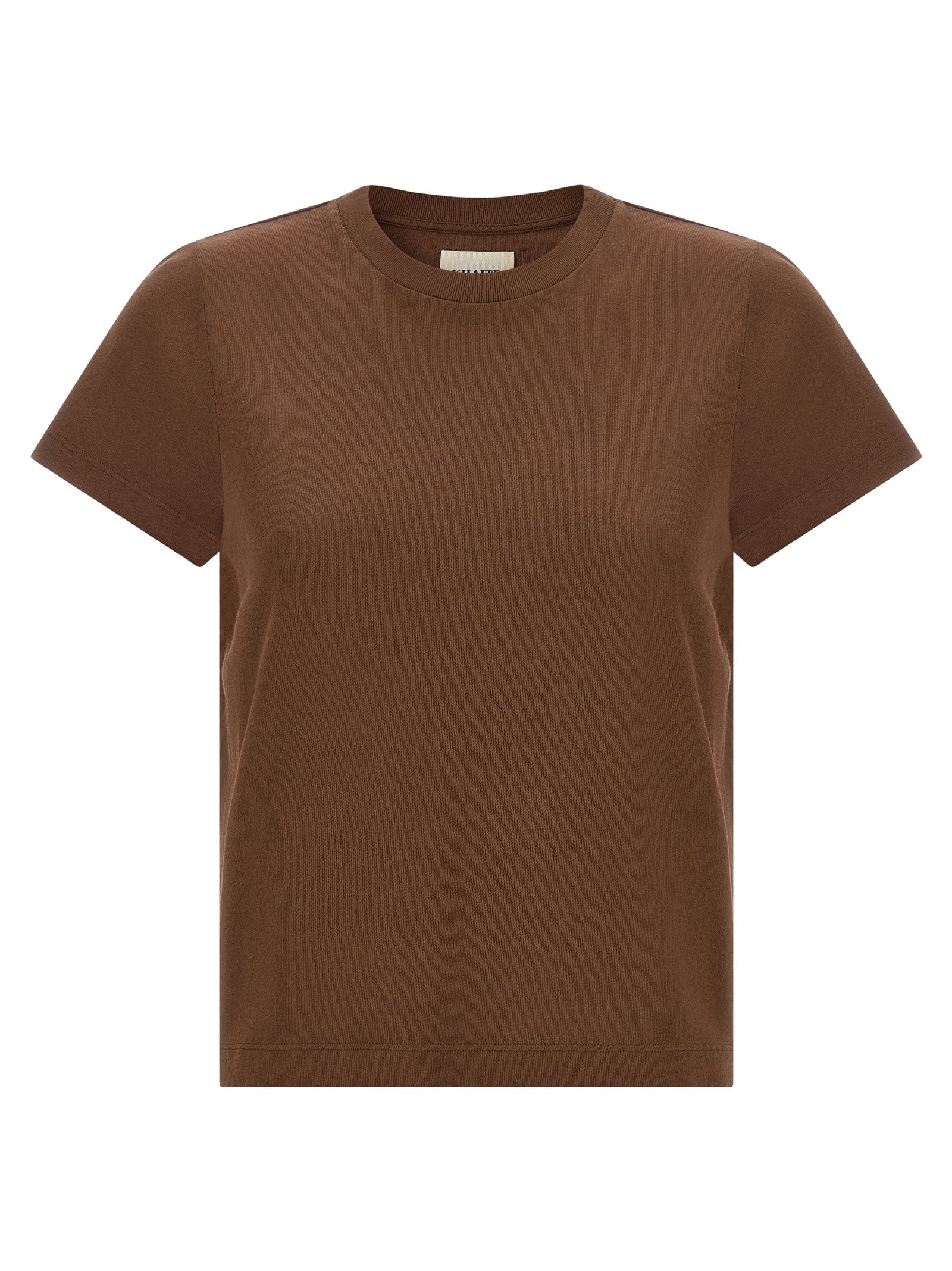 Khaite Braunes Baumwoll-T-Shirt