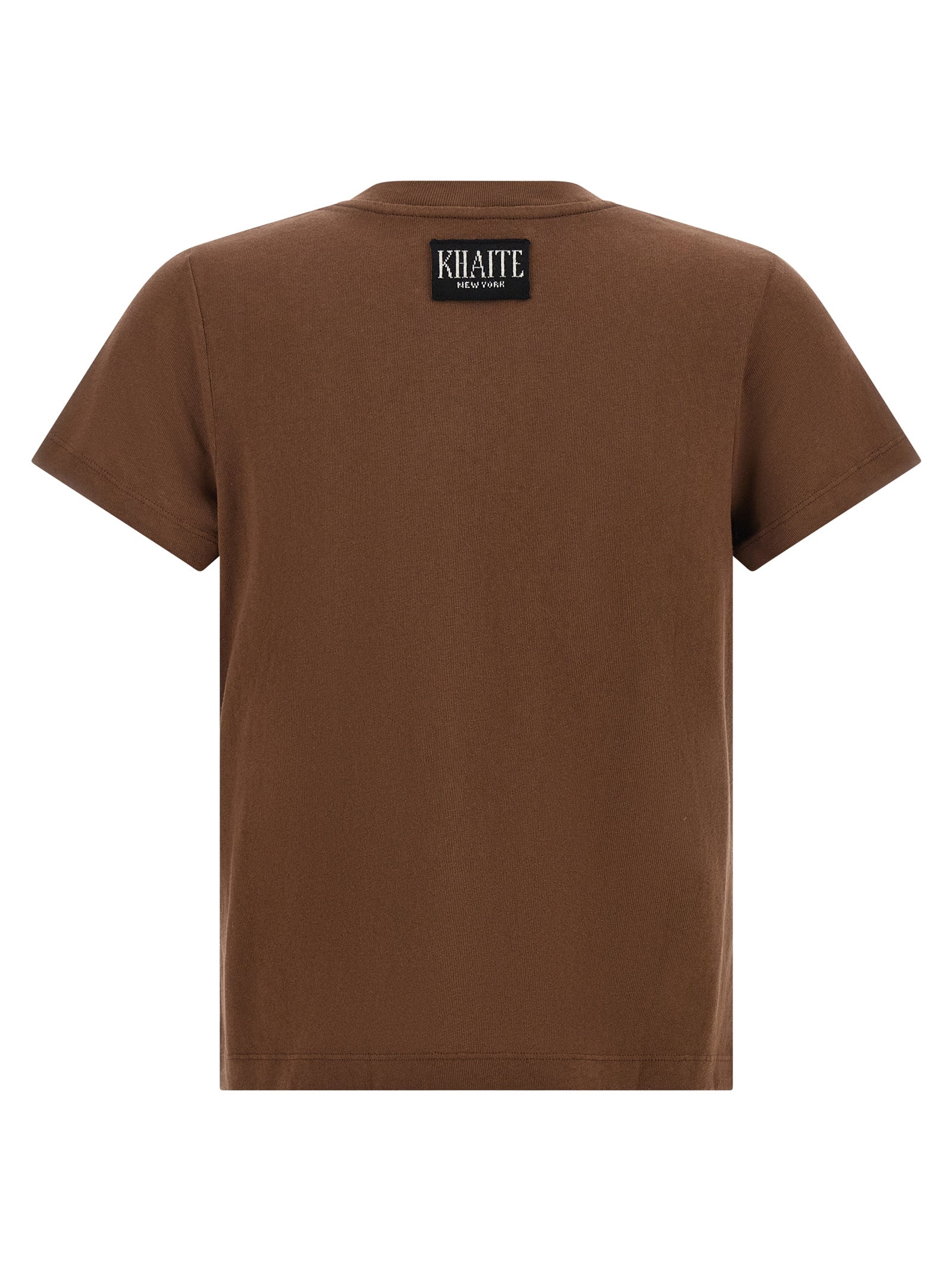 Khaite Braunes Baumwoll-T-Shirt