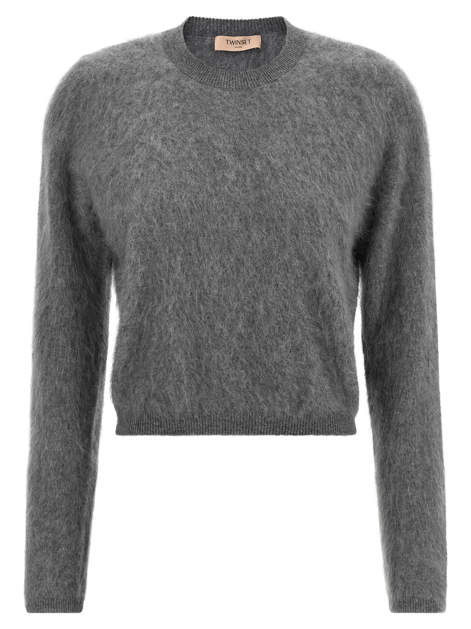 Twinset Grauer Wollcardigan