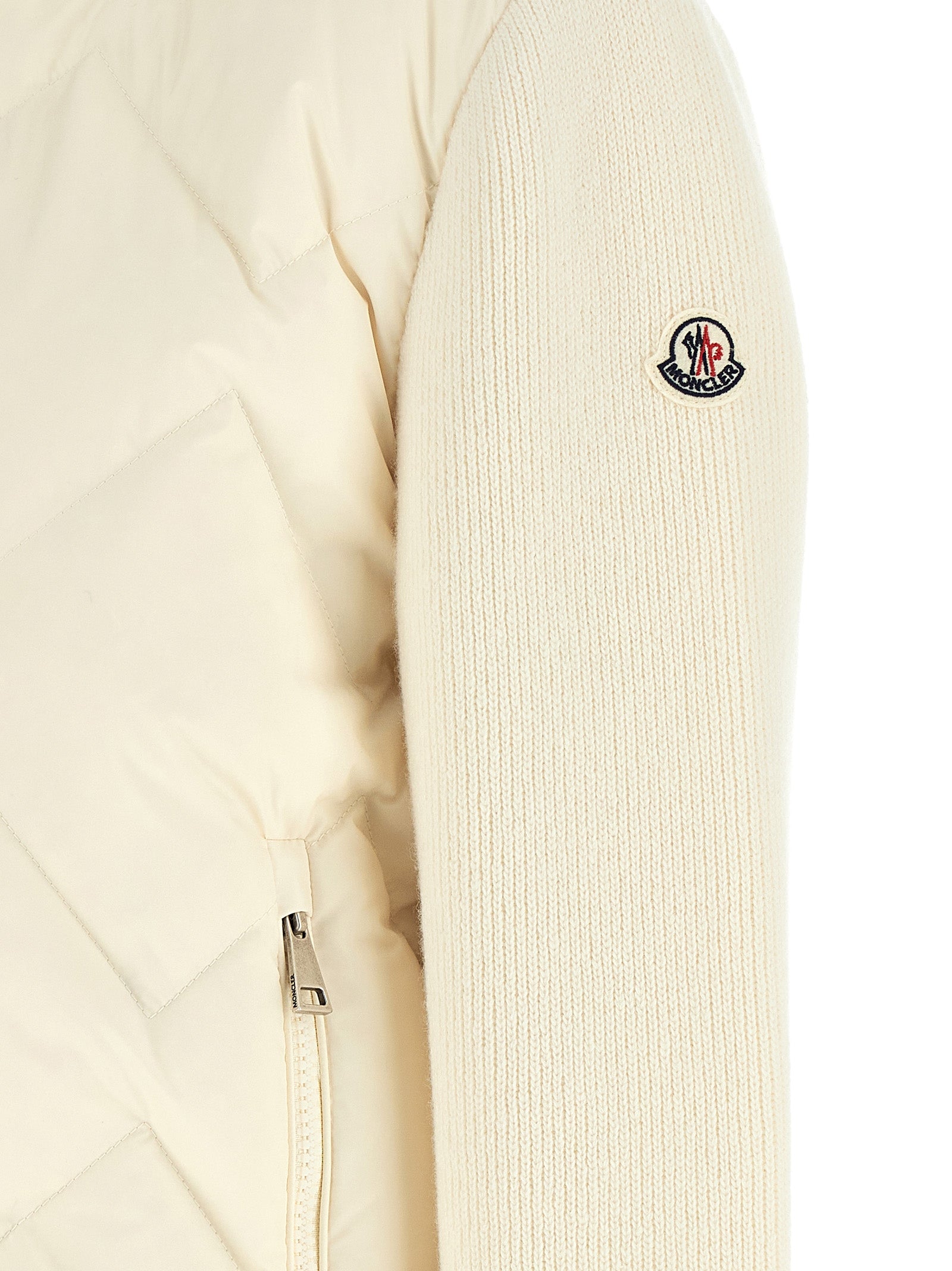 Moncler Weiße Strickjacke aus Polyester