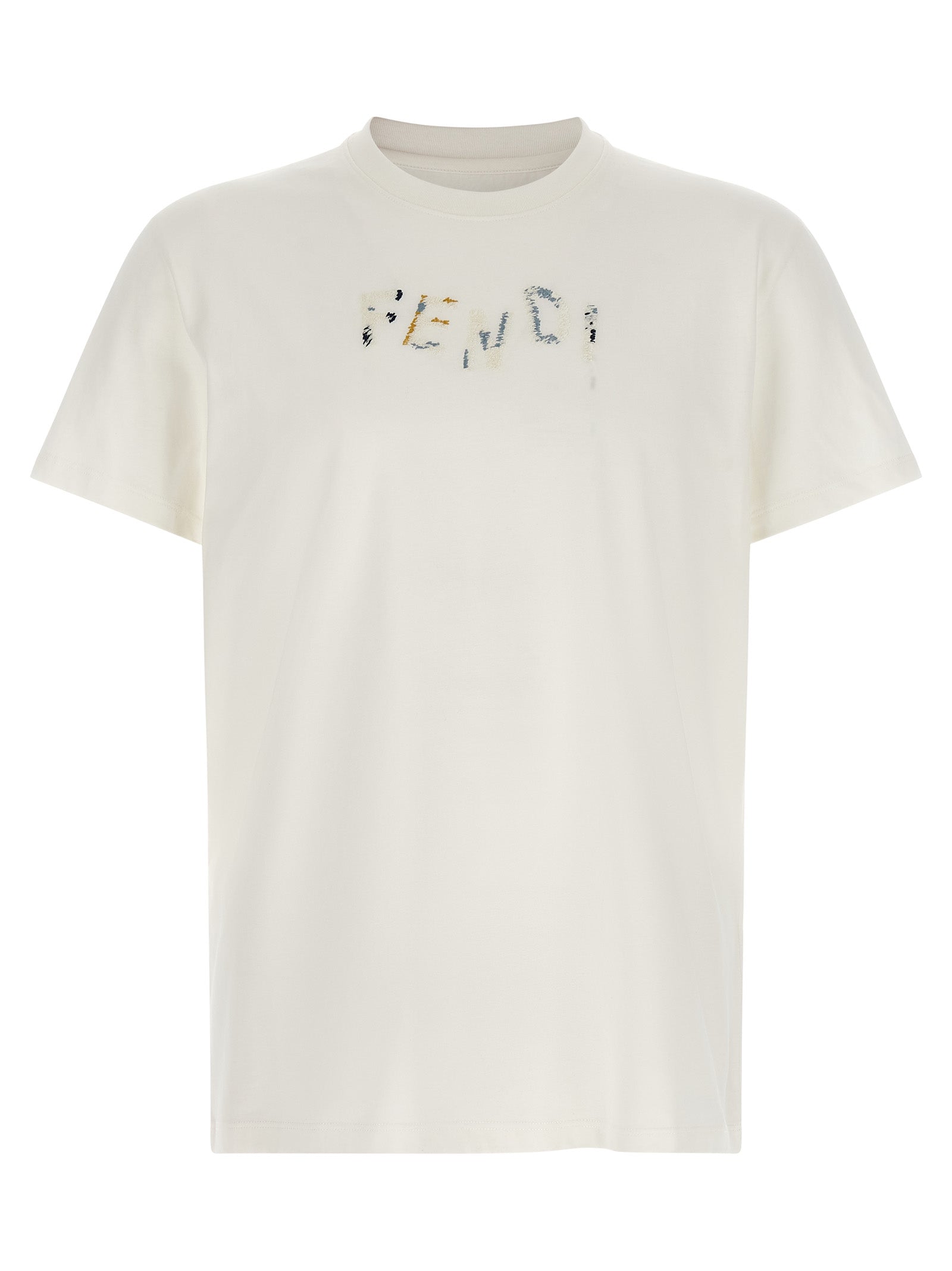Fendi Weißes Baumwoll-T-Shirt