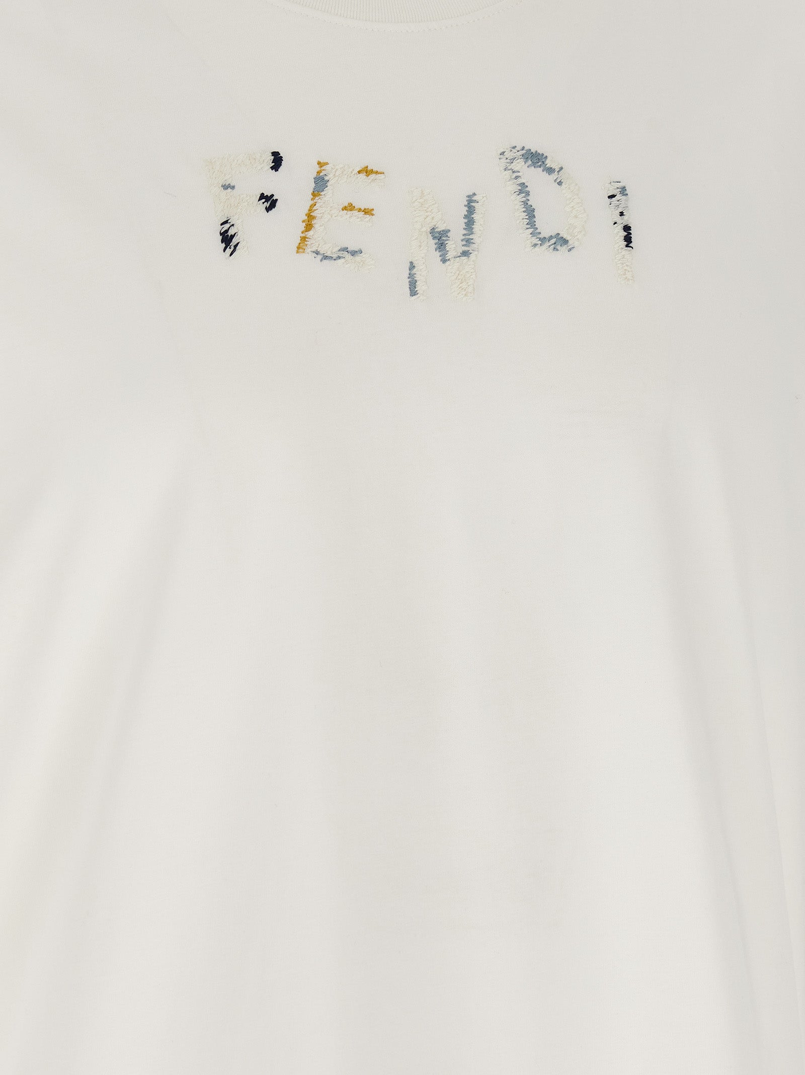 Fendi Weißes Baumwoll-T-Shirt