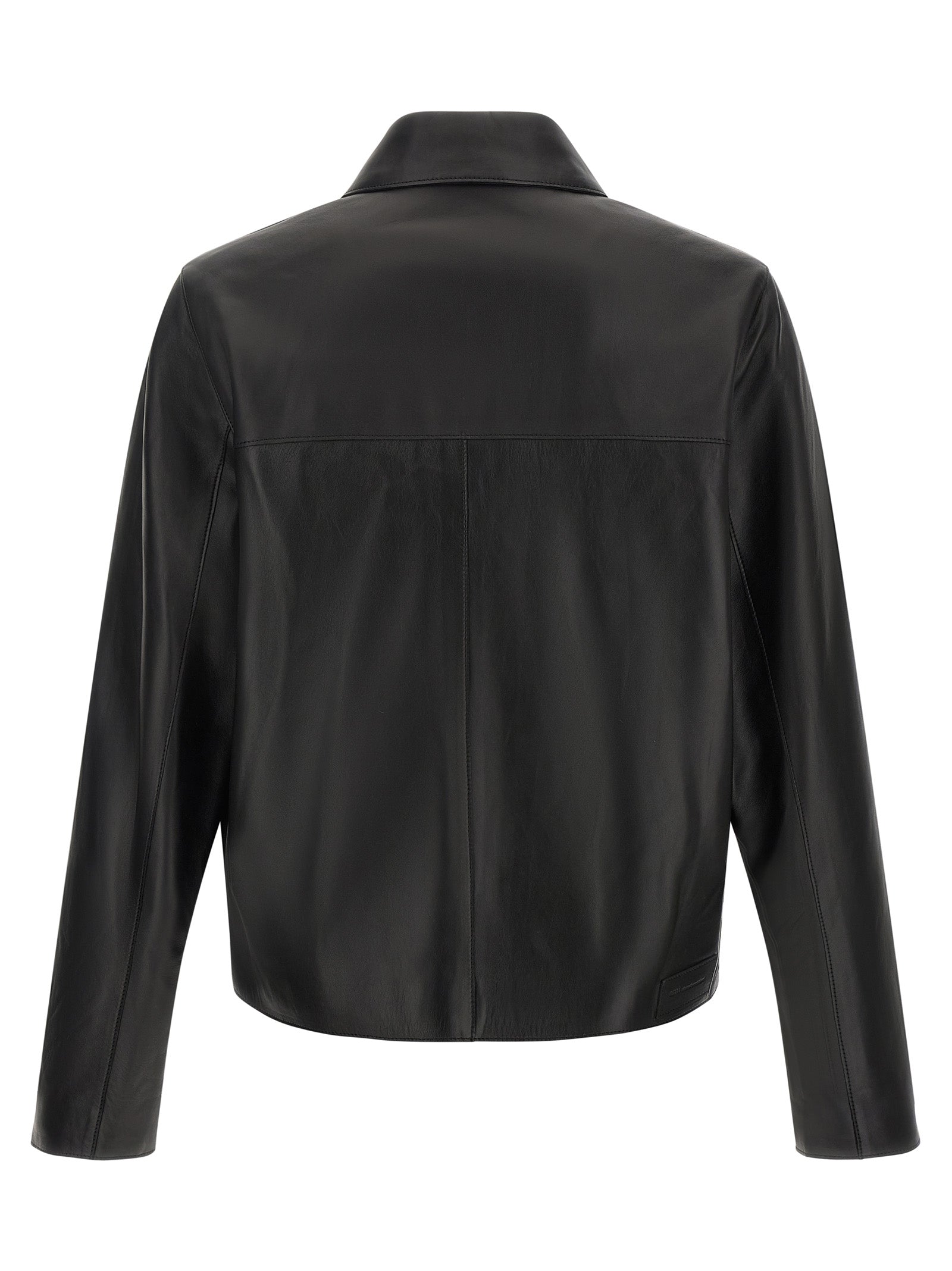 Ami Paris Schwarze Lammlederjacke