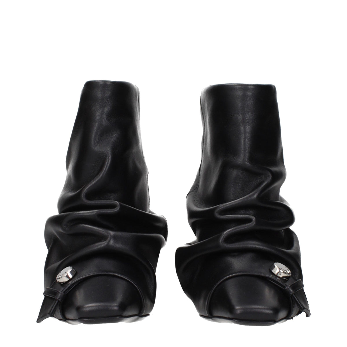 The Attico Schwarze Leder-Stiefeletten