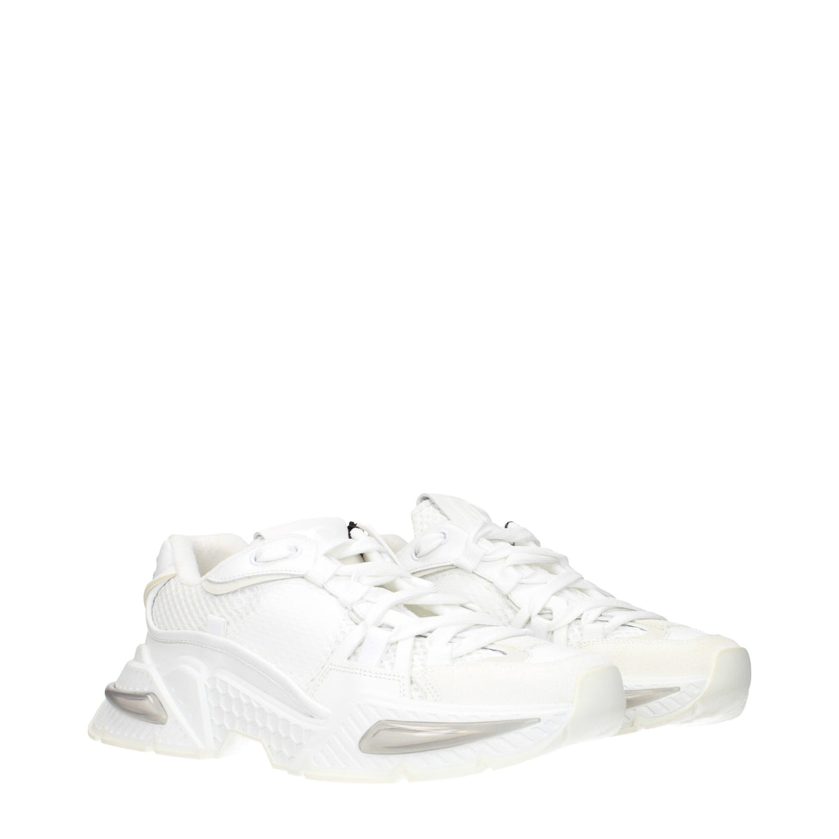 Dolce & Gabbana Weiße Stoff-Sneaker im Athletic-Look