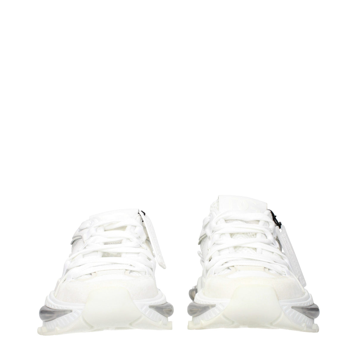 Dolce & Gabbana Weiße Stoff-Sneaker im Athletic-Look