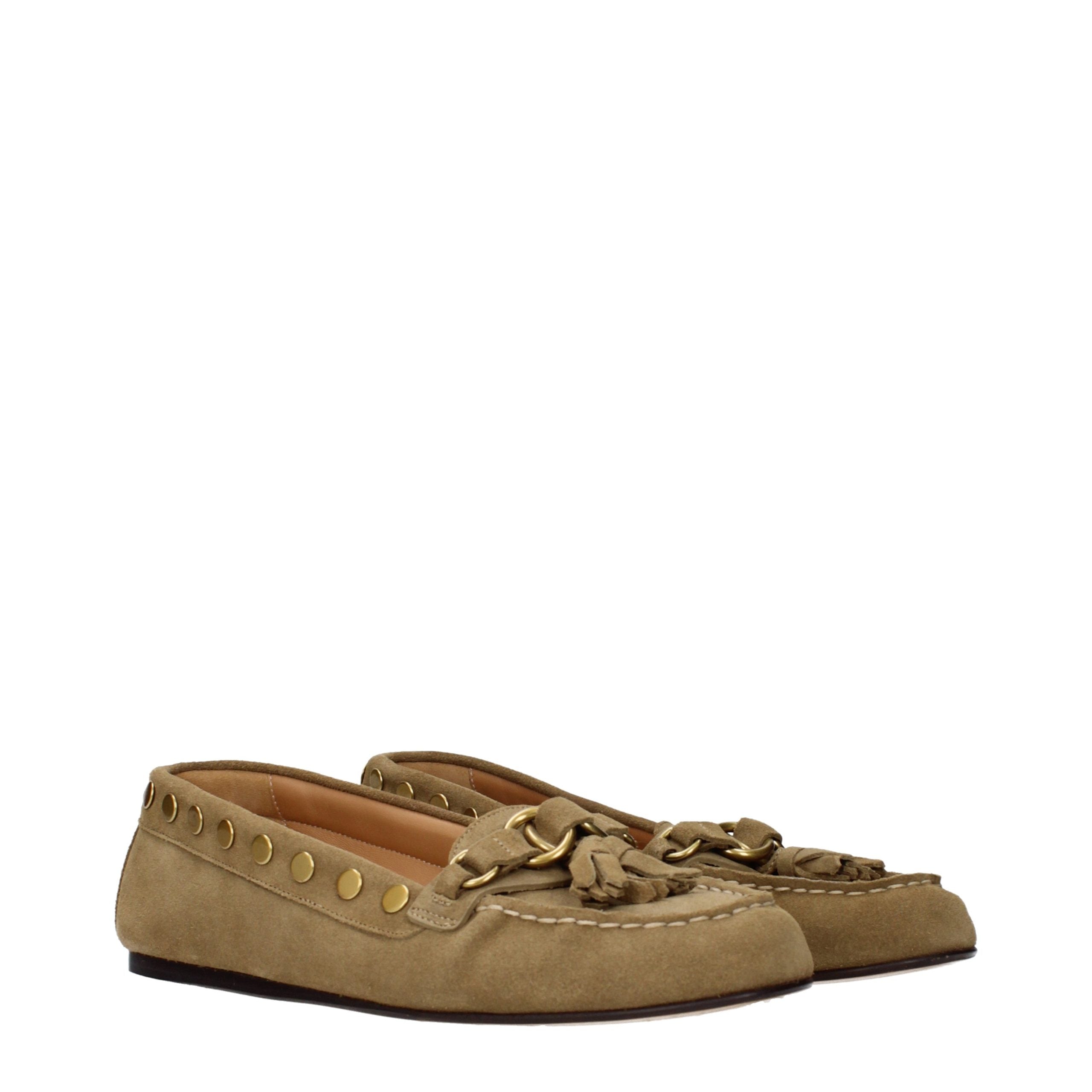 Isabel Marant Braune Loafer aus Leder zum Hineinschlüpfen