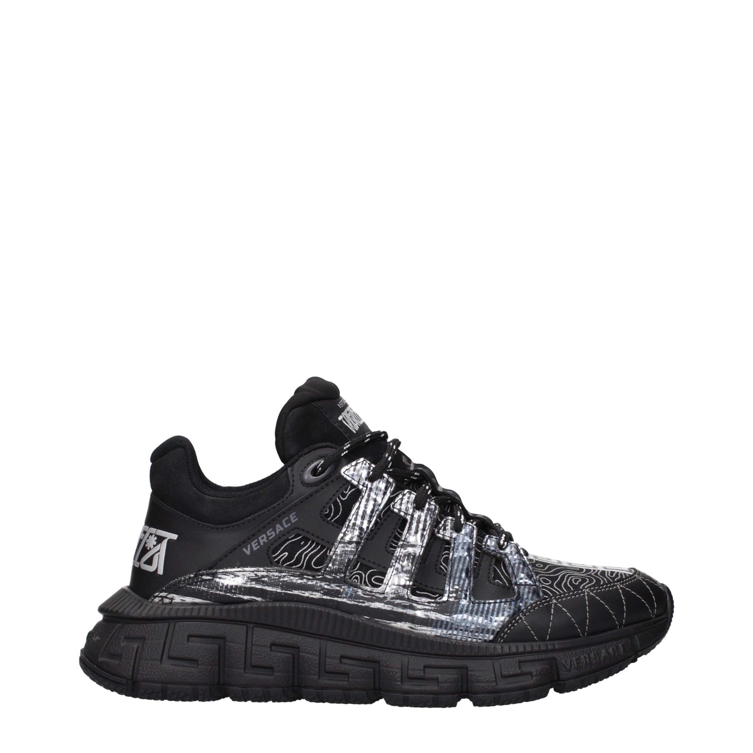 Versace Schwarze Stoff-Sneaker
