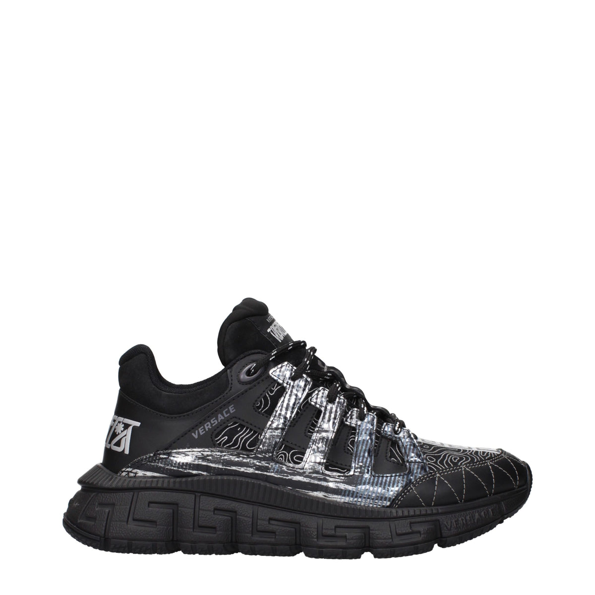 Versace Schwarze Stoff-Sneaker