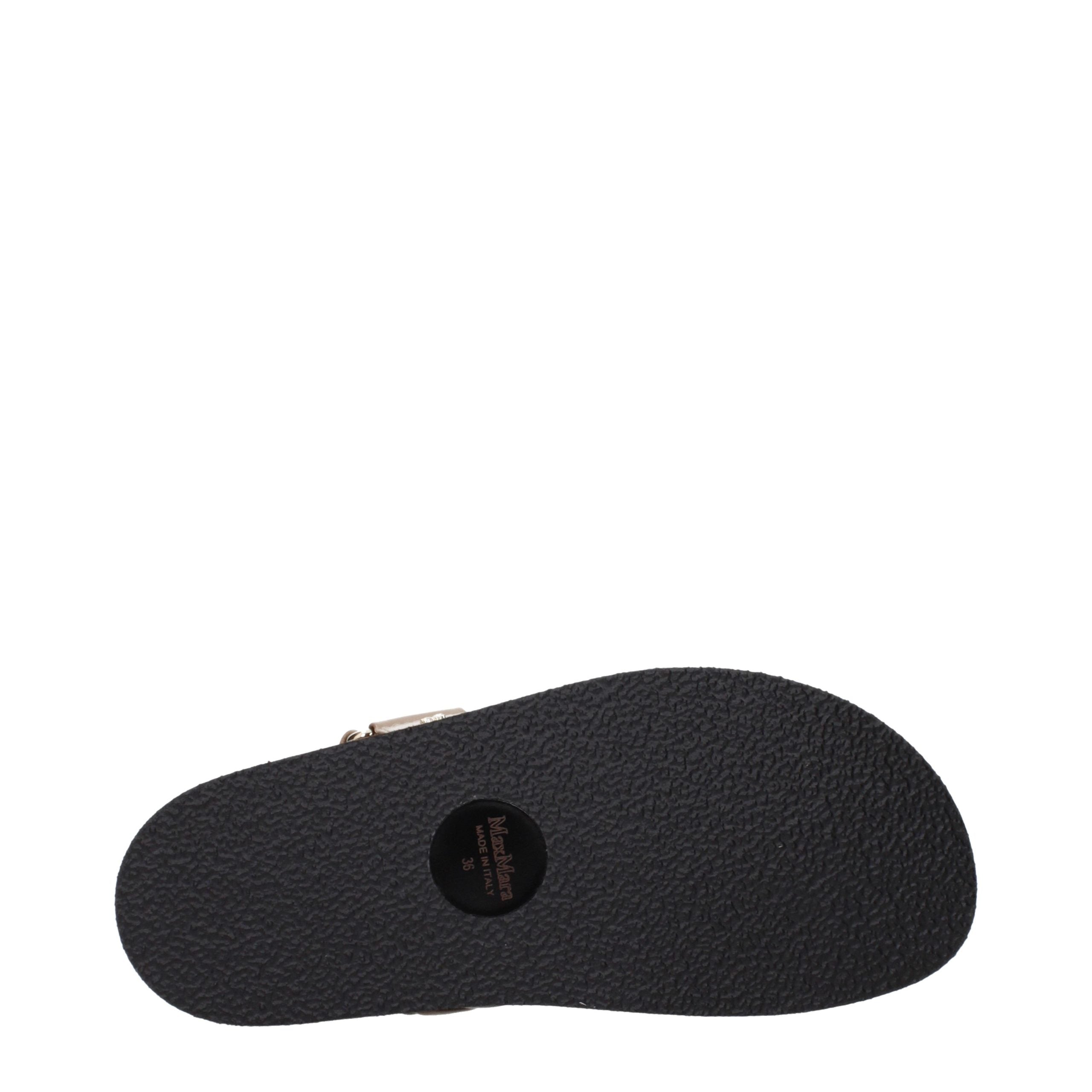 Max Mara Braune Ledersandalen
