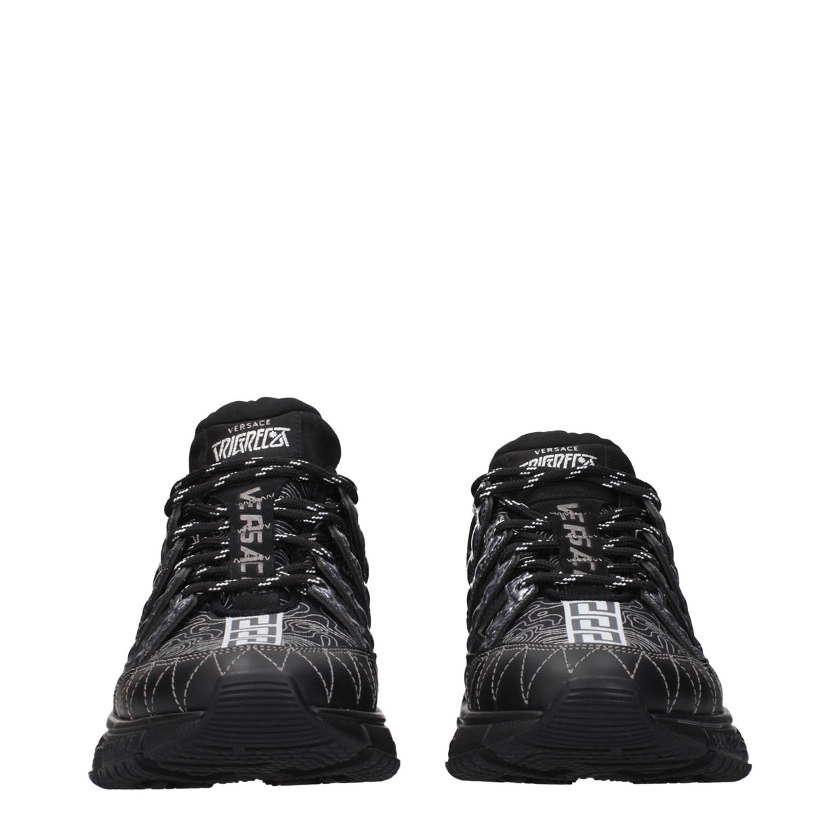 Versace Schwarze Stoff-Sneaker