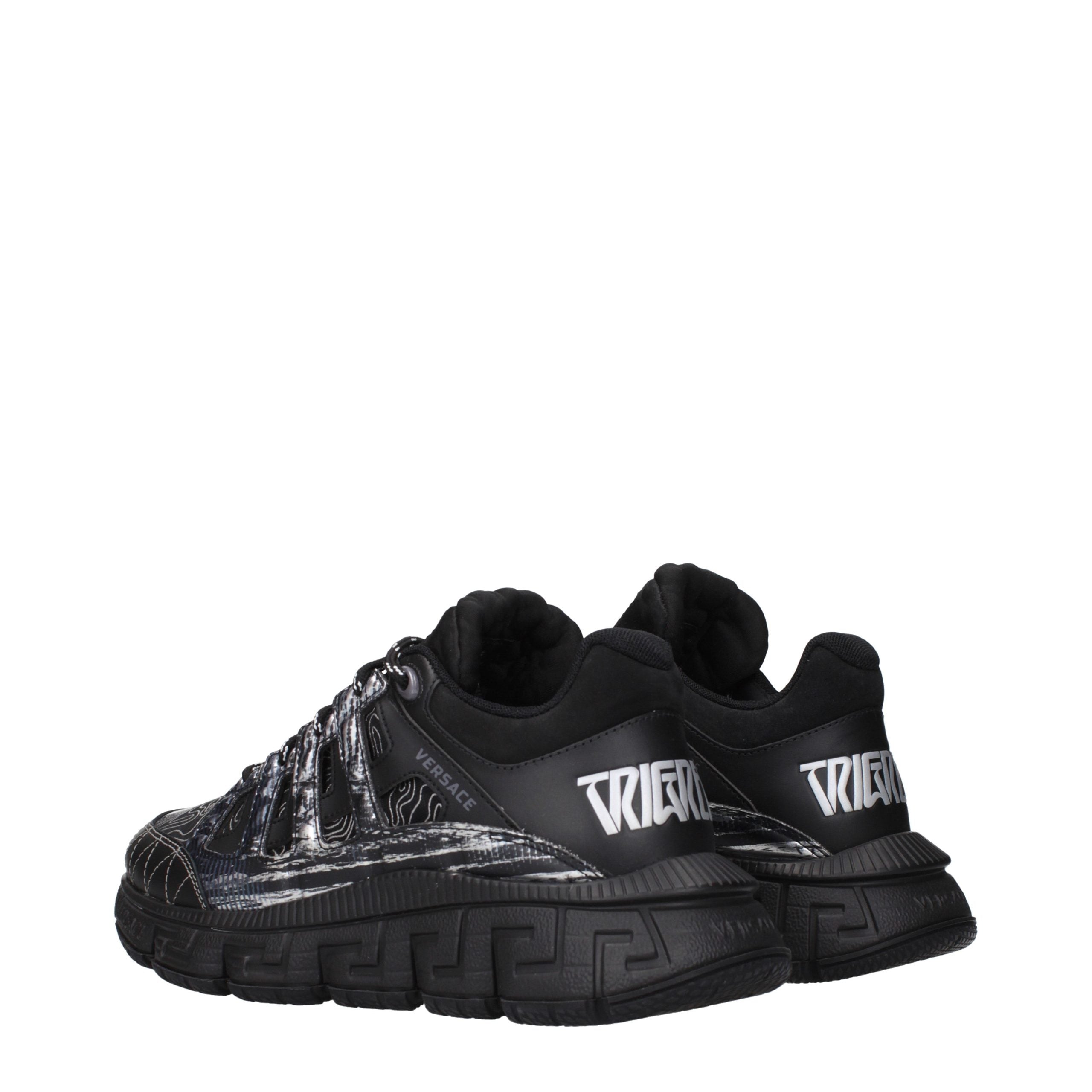 Versace Schwarze Stoff-Sneaker