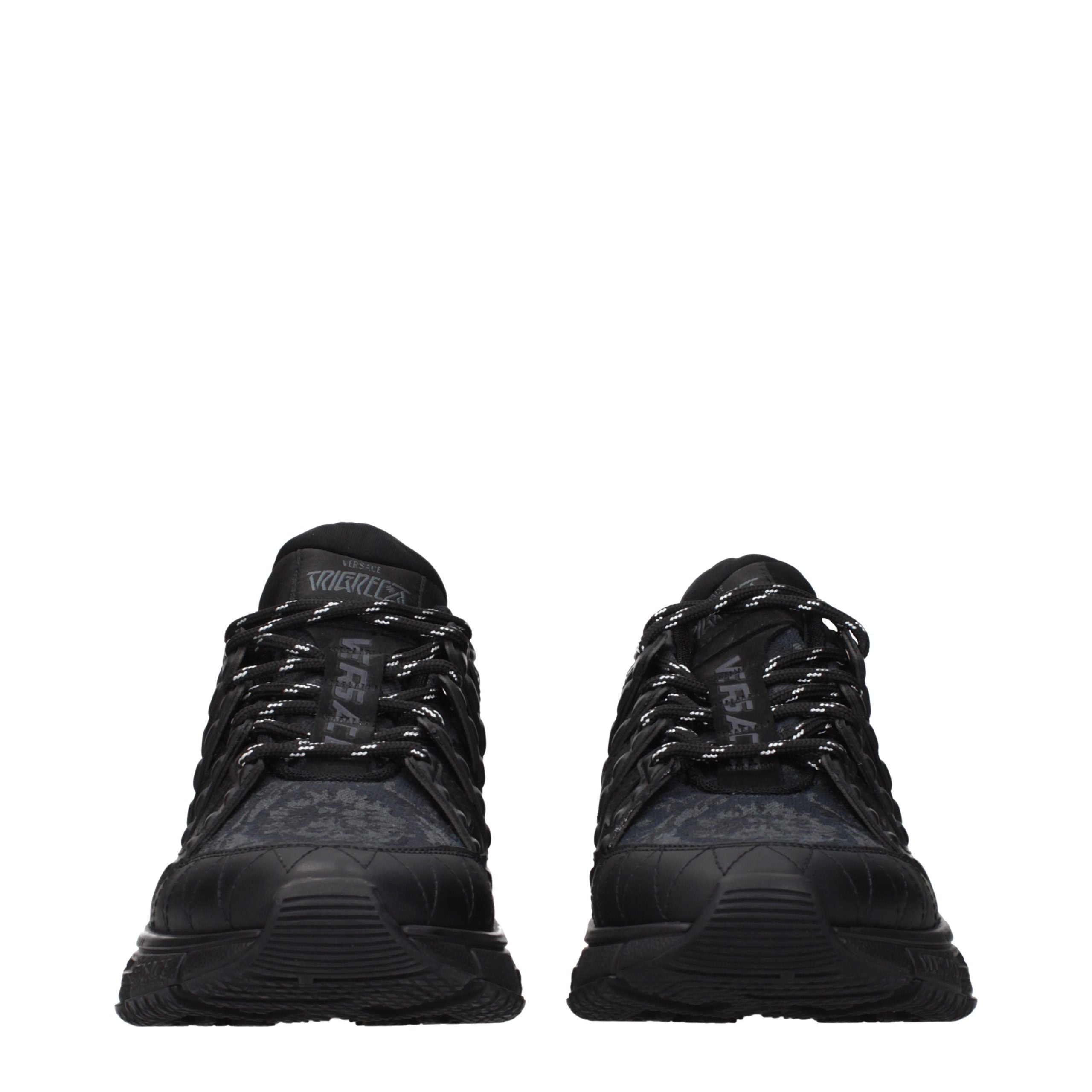 Versace Schwarze Stoff-Sneaker
