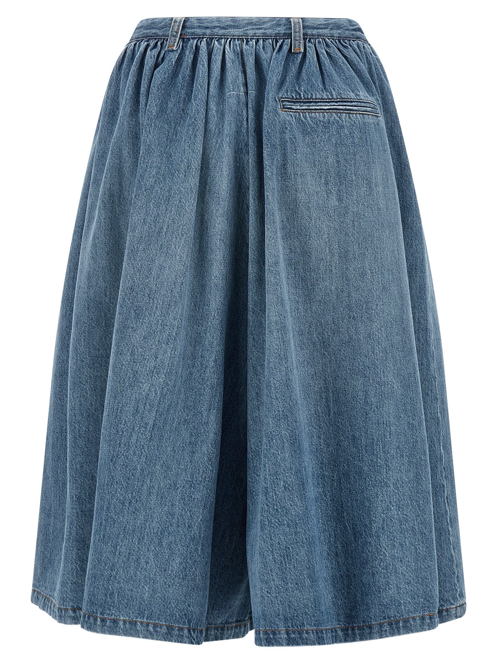 MM6 Maison Margiela Blaue Baumwoll-Bermudashorts