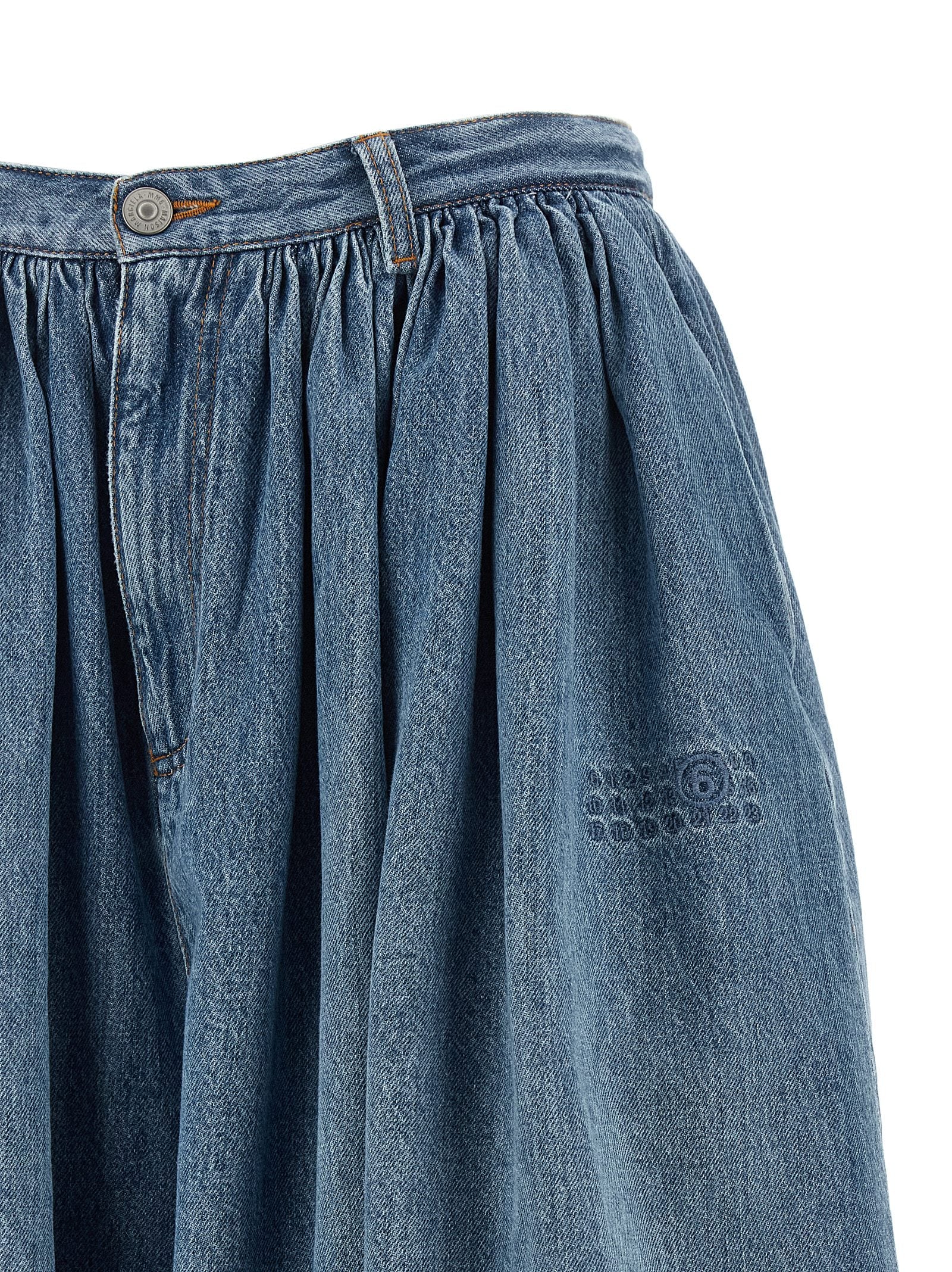 MM6 Maison Margiela Blaue Baumwoll-Bermudashorts