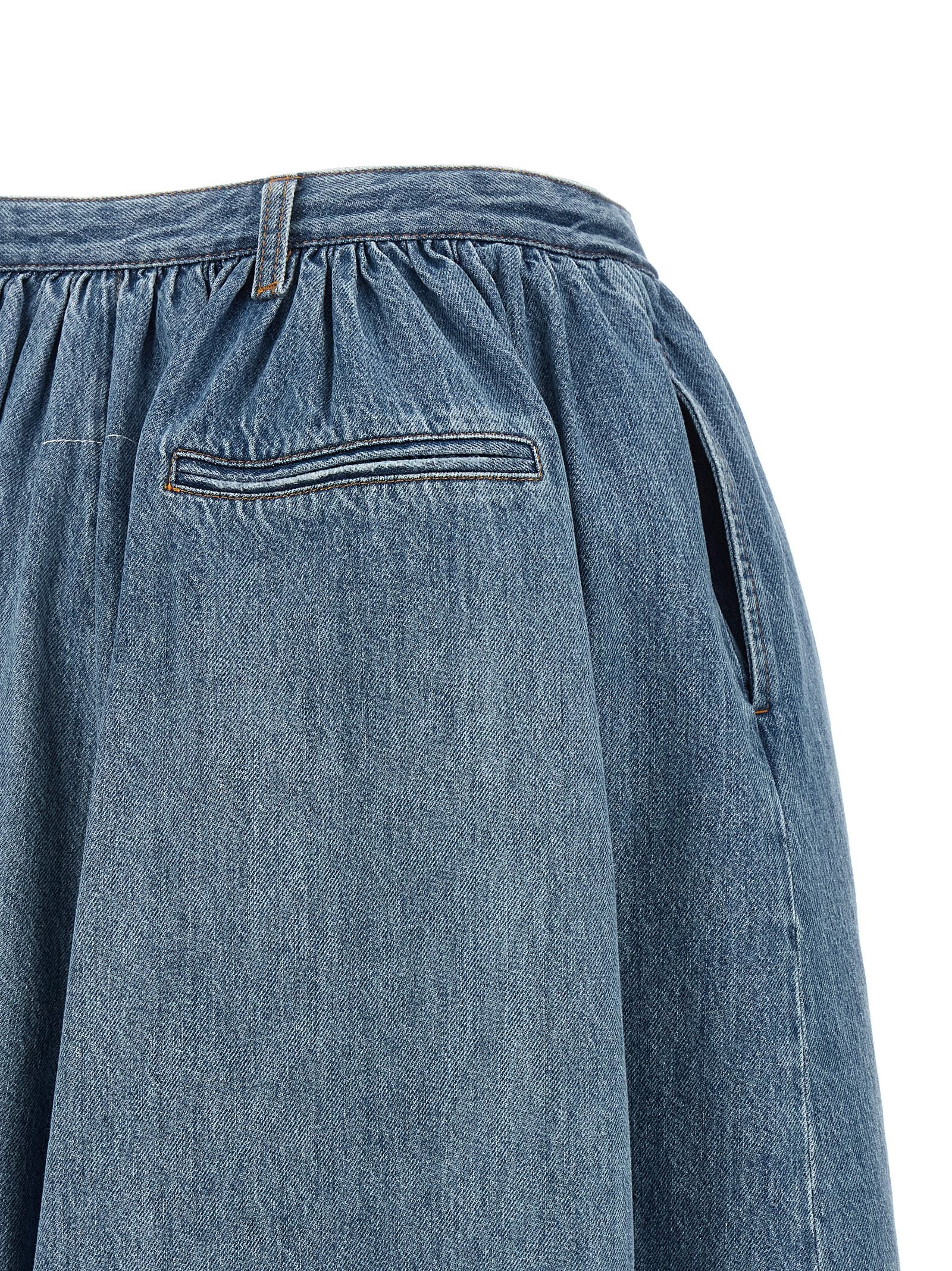 MM6 Maison Margiela Blaue Baumwoll-Bermudashorts