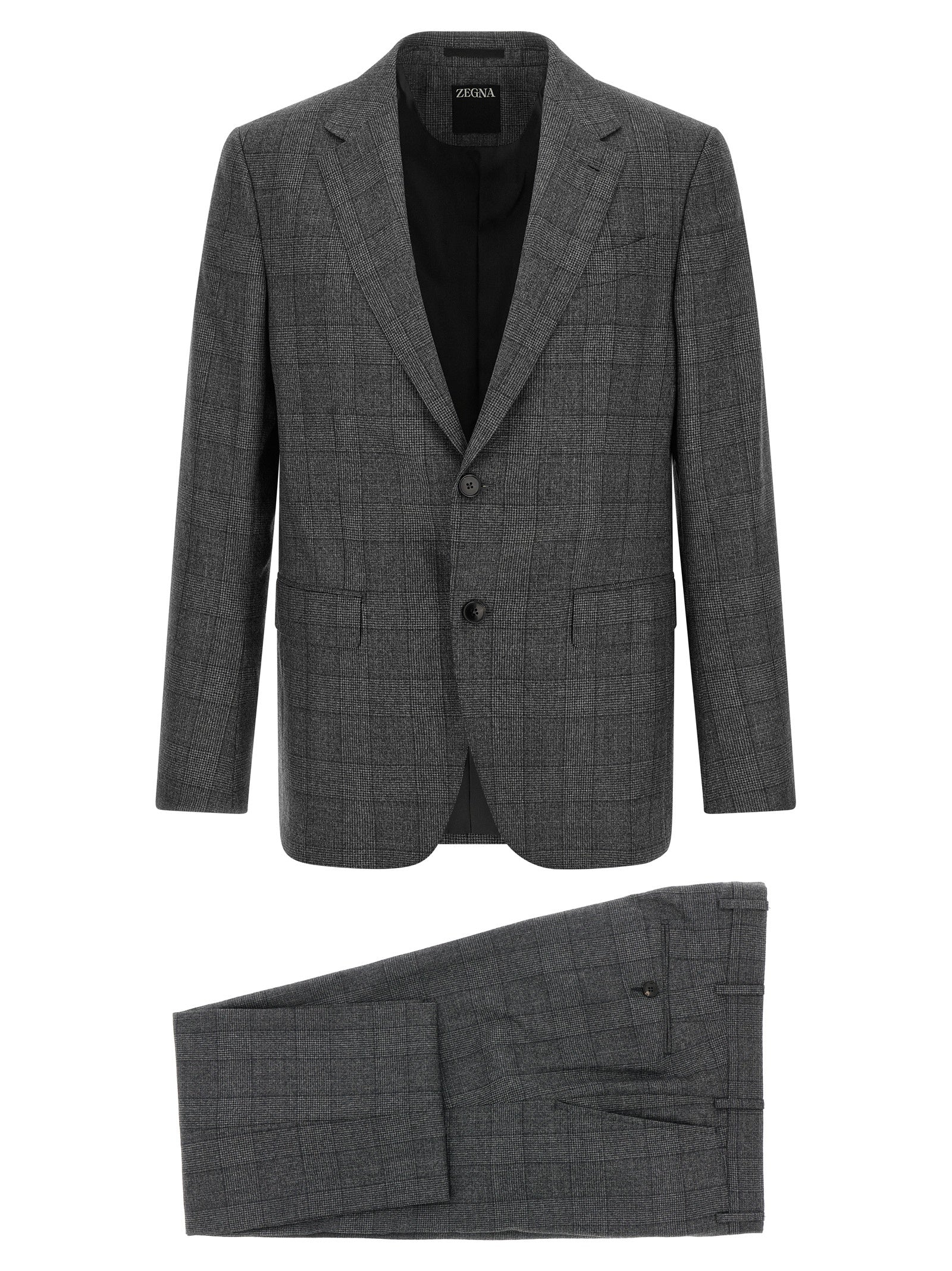ZEGNA Grauer Woll-Zweiteiler