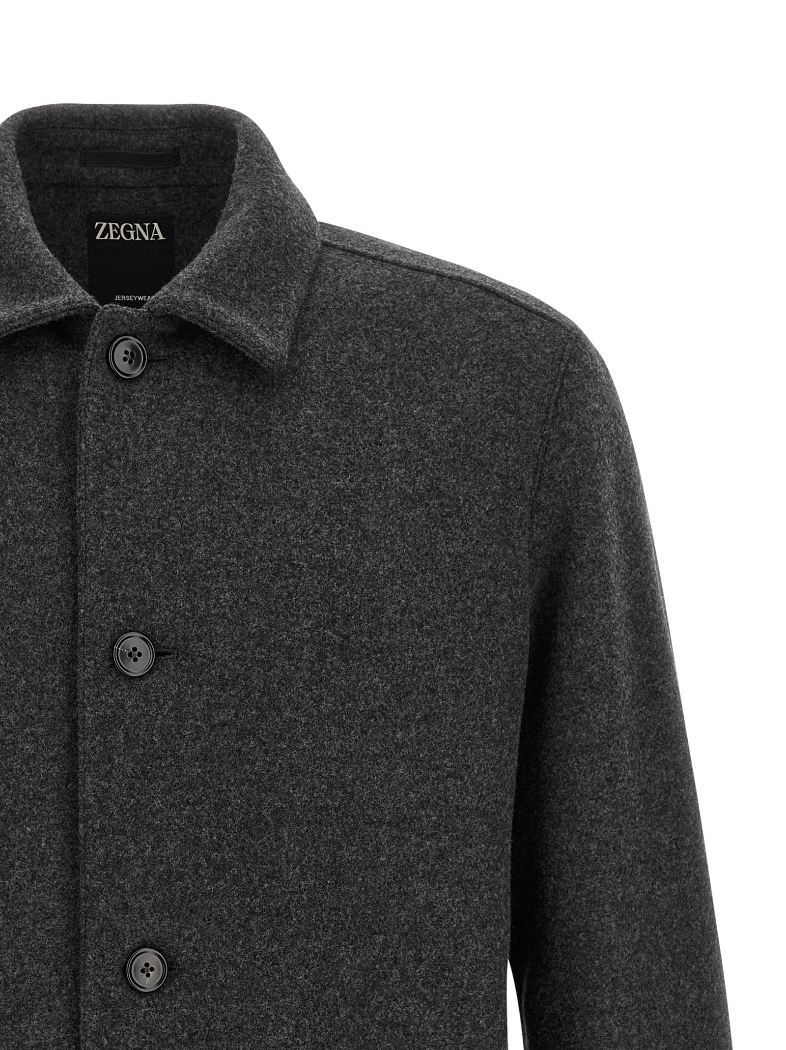 ZEGNA Graue Wollbluse