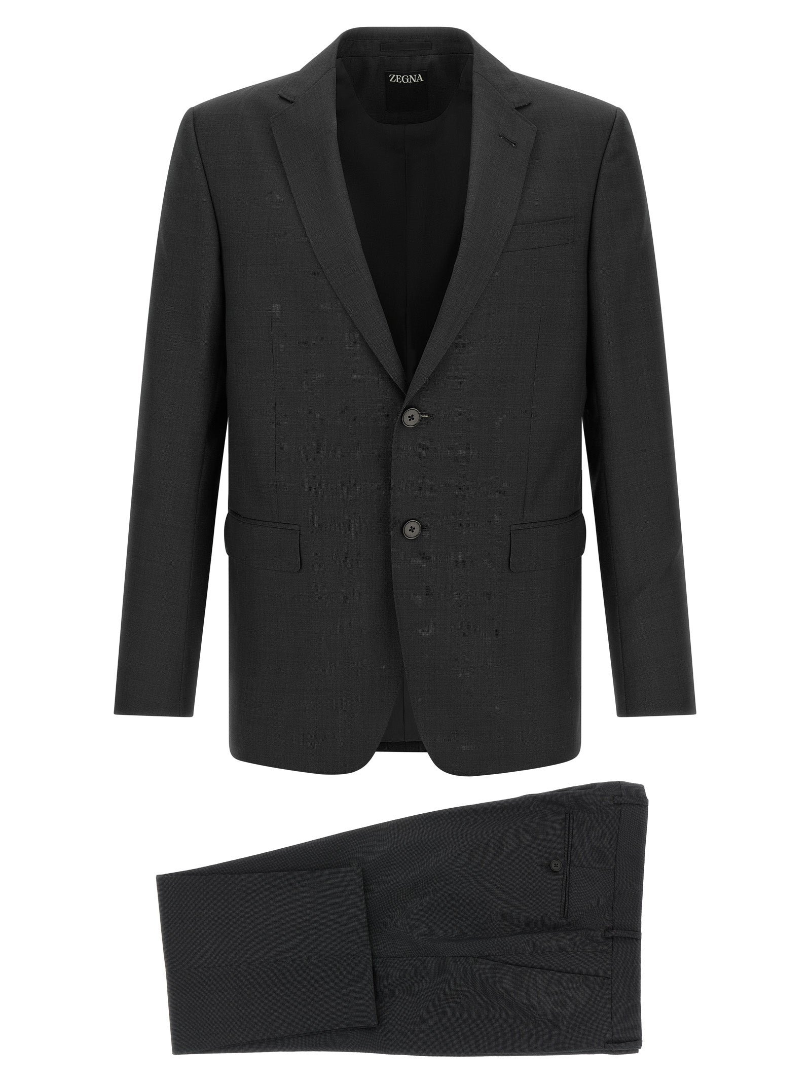 ZEGNA Grauer Woll-Zweiteiler