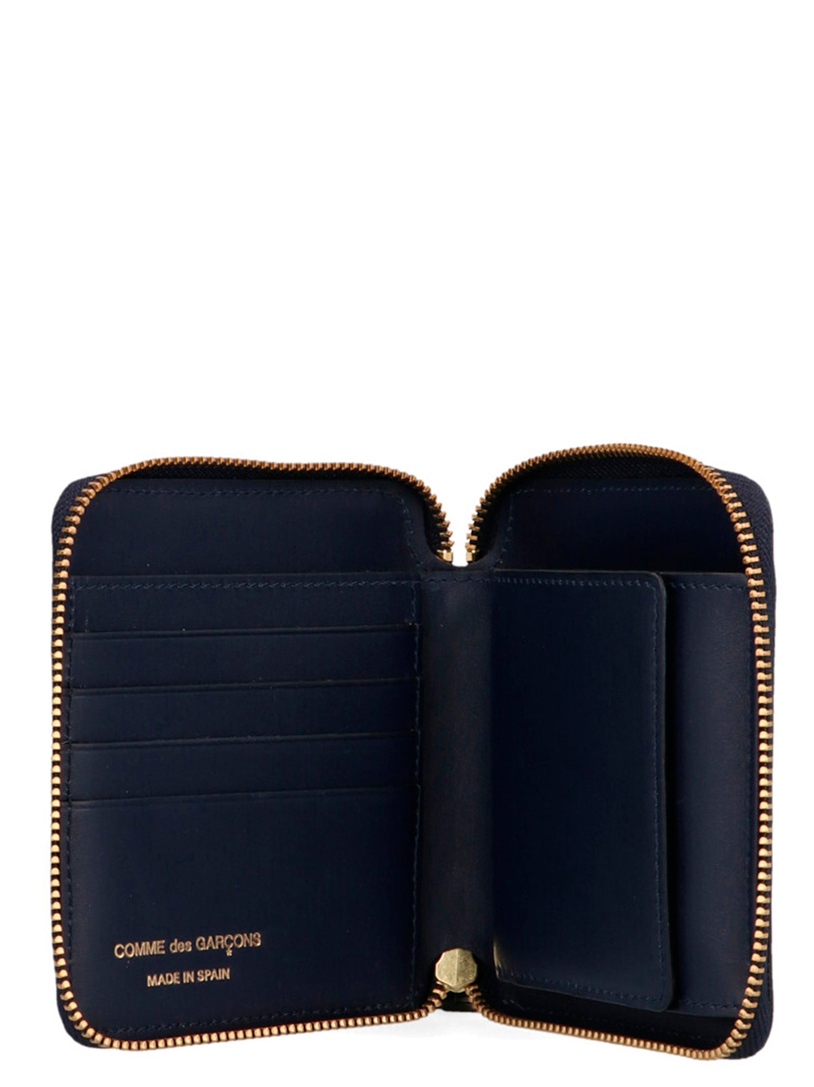 Comme Des Garçons Blaue Kalbsleder-Geldbörse