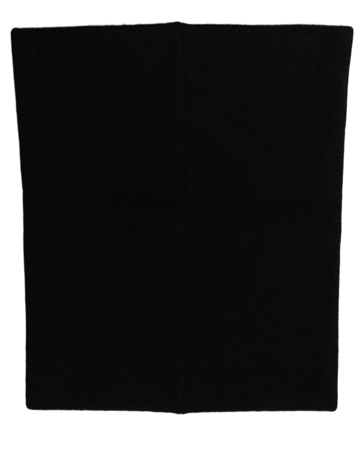 Dolce & Gabbana Schwarzer Kaschmir-Schal mit Logo-Plakette