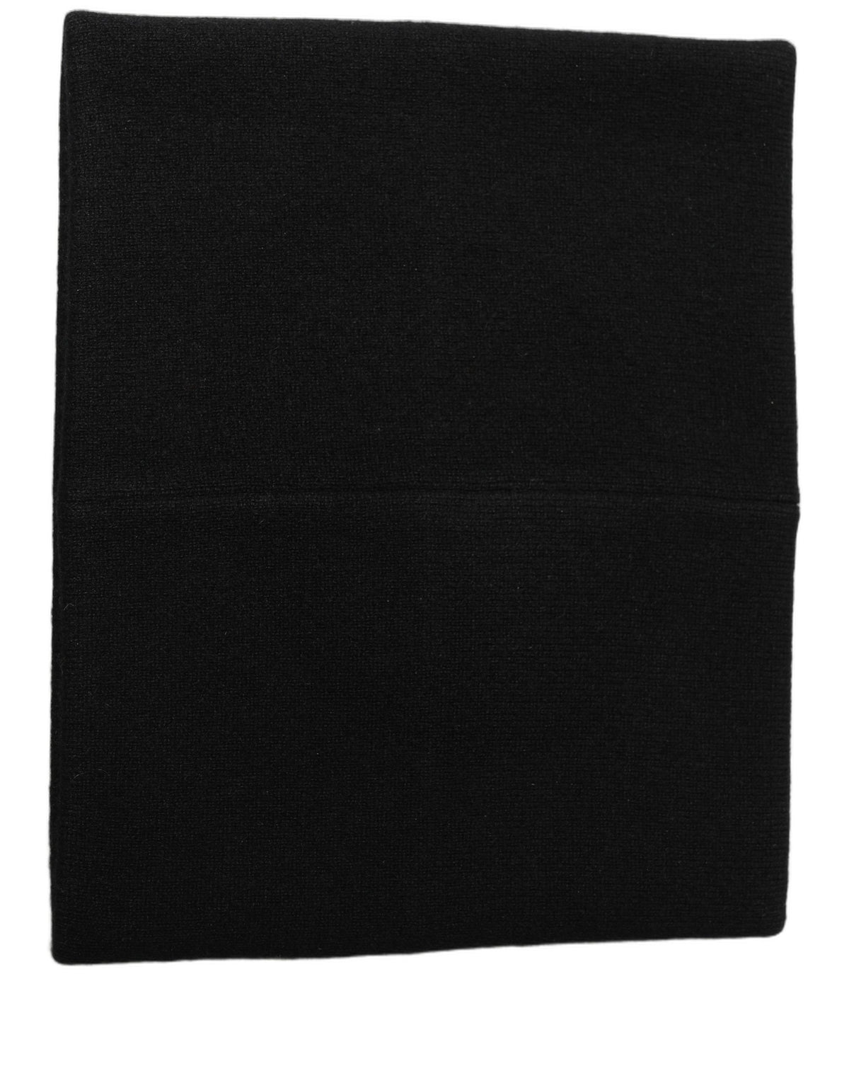 Dolce & Gabbana Herren-Schal aus schwarzem Kaschmir, gestrickt