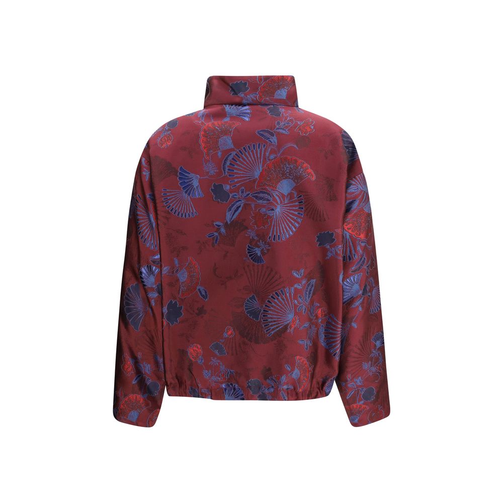 Giorgio Armani Bordeaux Polyester Jacke in voller Länge