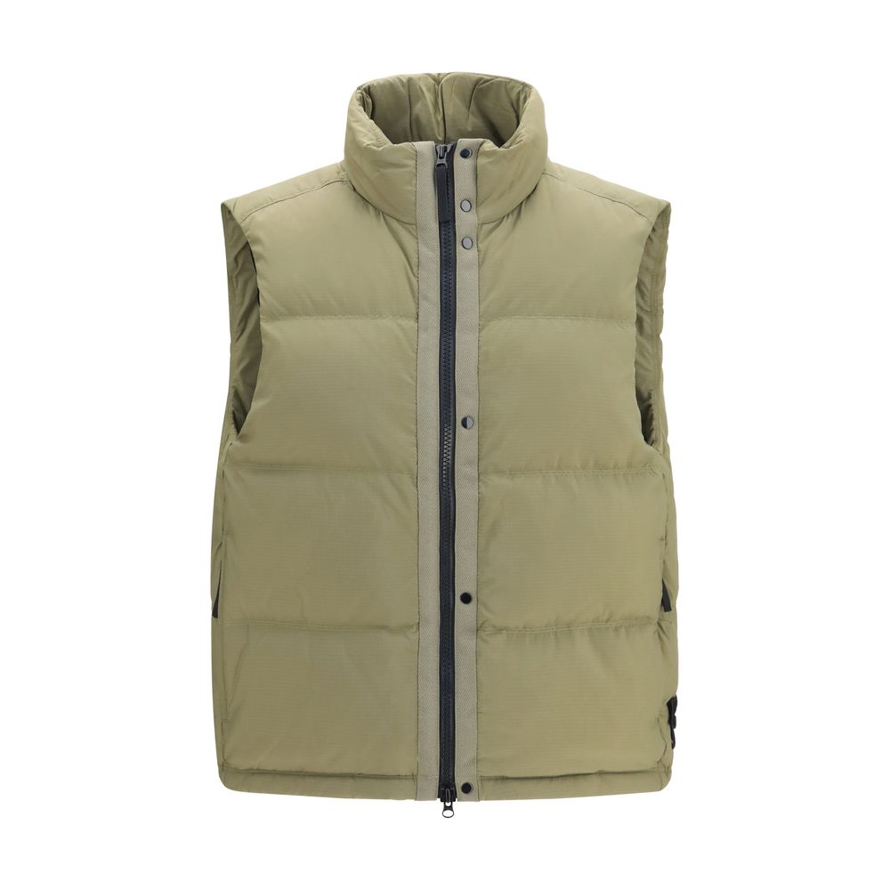 Stone Island Ärmellose Zweifarbige Jacke aus Polyamid