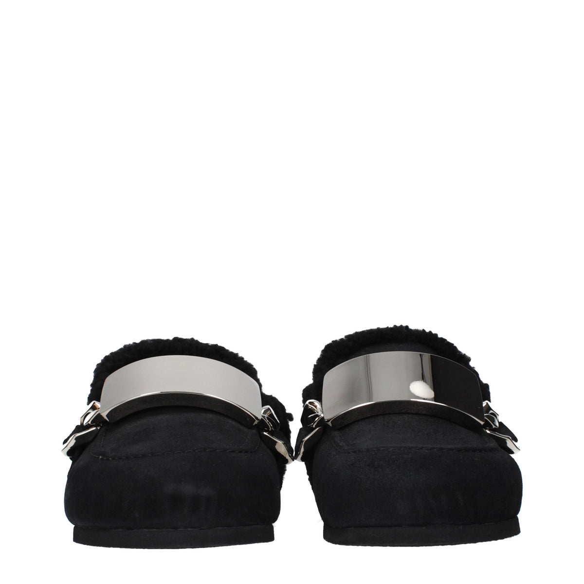 J.W.Anderson Schwarze Leder-Slipper