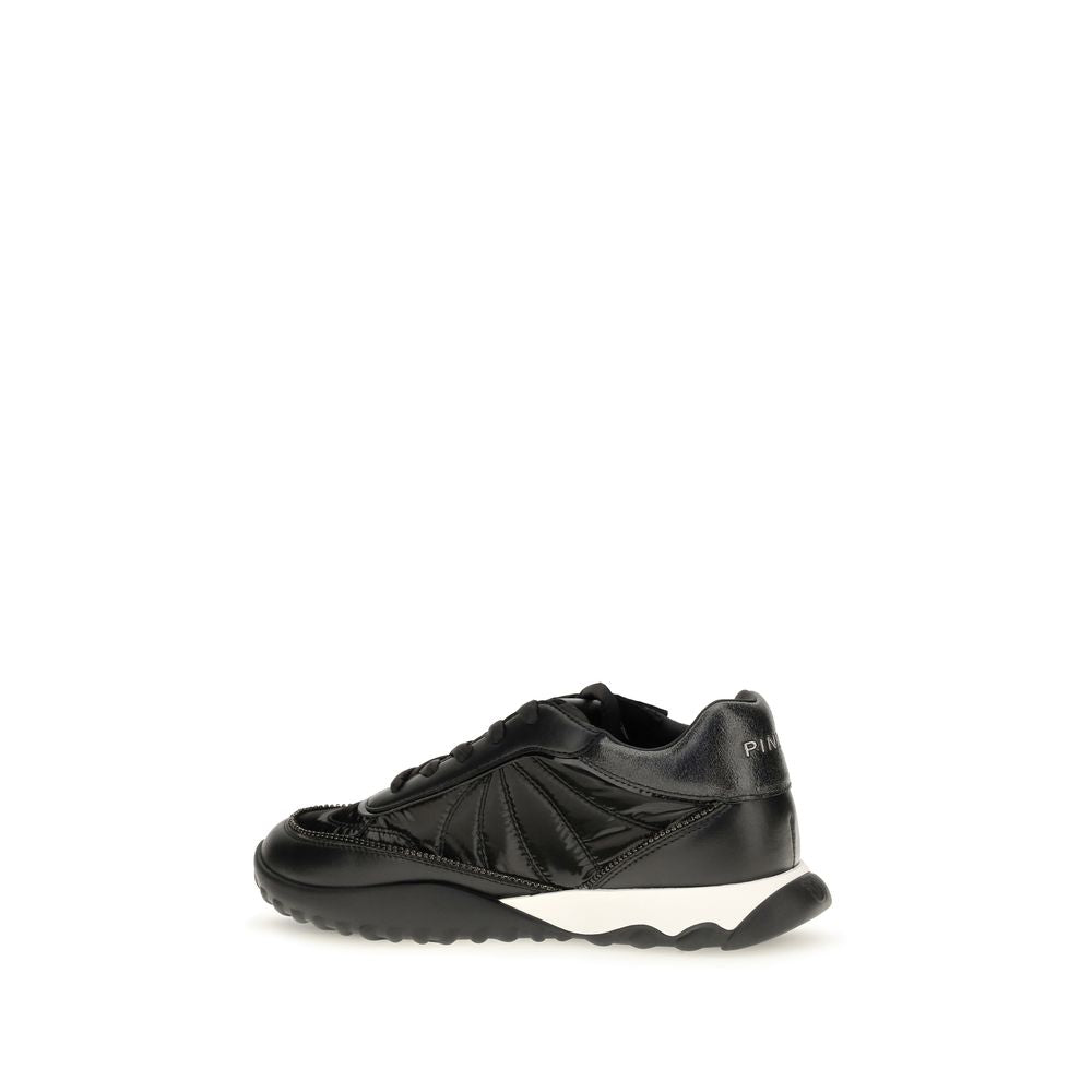 PINKO Schwarze Stoff-Sneaker mit niedrigem Schaft