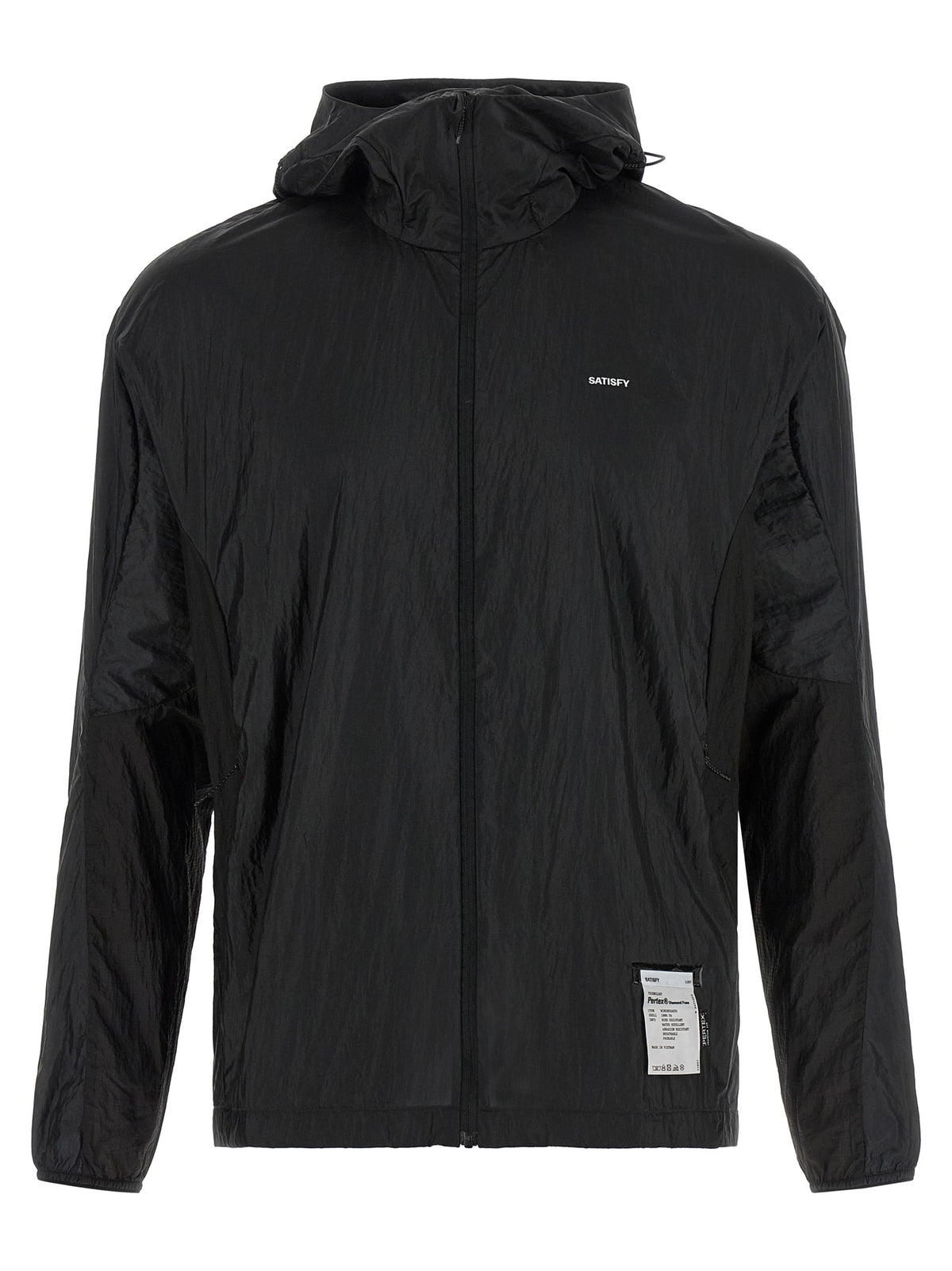 SATISFY Schwarze Polyamid-Shell-Jacke