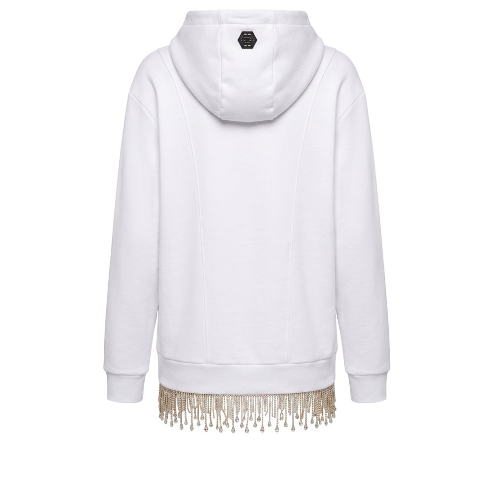 Philipp Plein Weißes Baumwoll-Sweatshirt für Damen