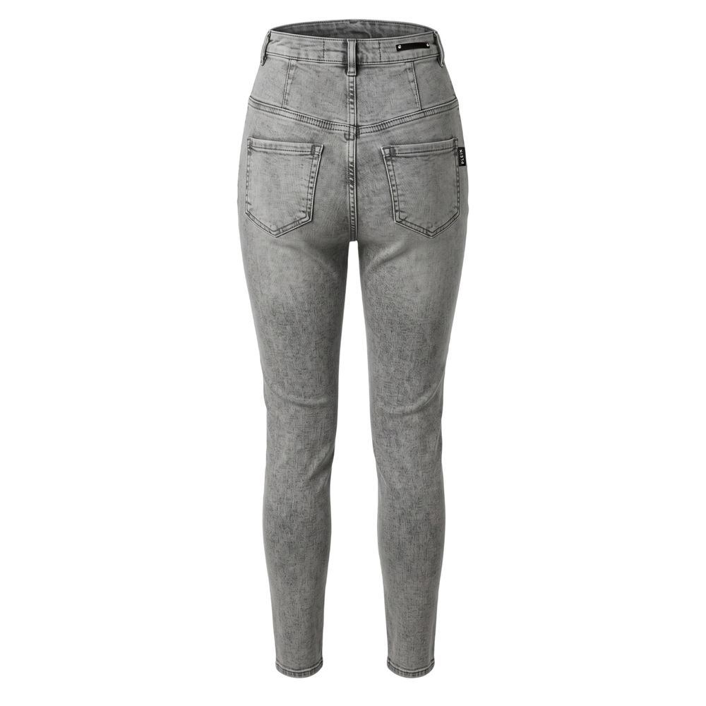 Philipp Plein Graue Baumwollhose für Damen