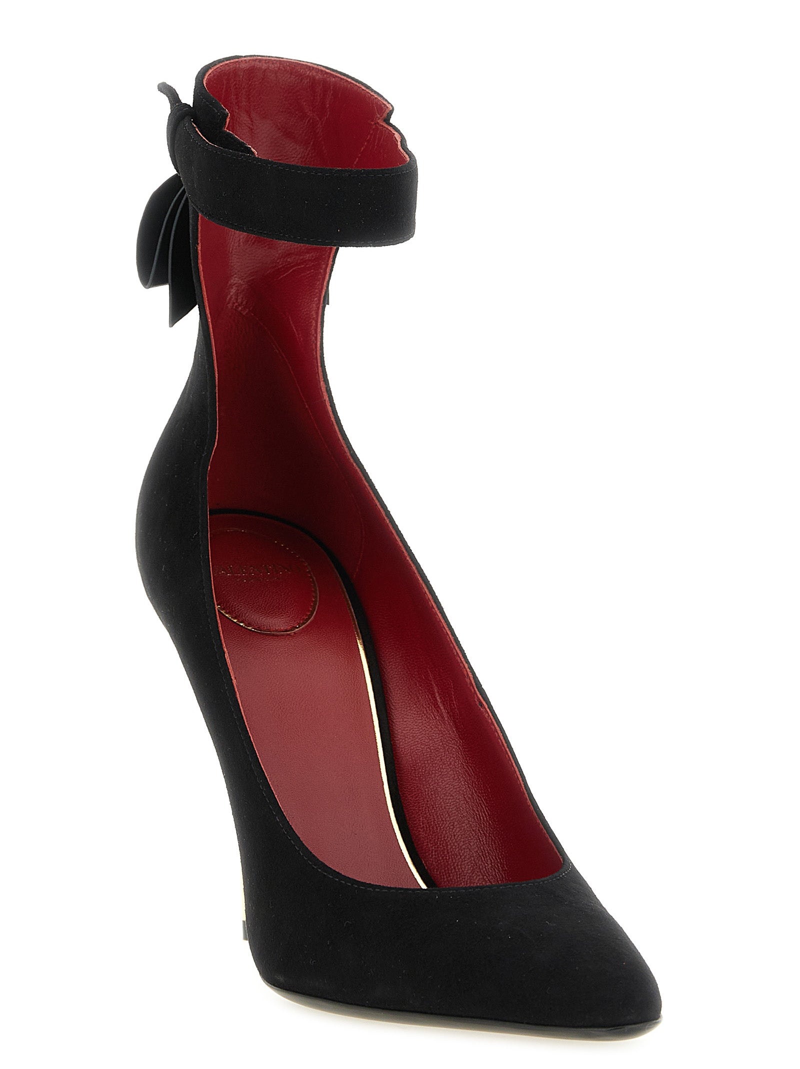 Valentino Garavani Schwarze Pumps aus Ziegenleder mit hohem Absatz