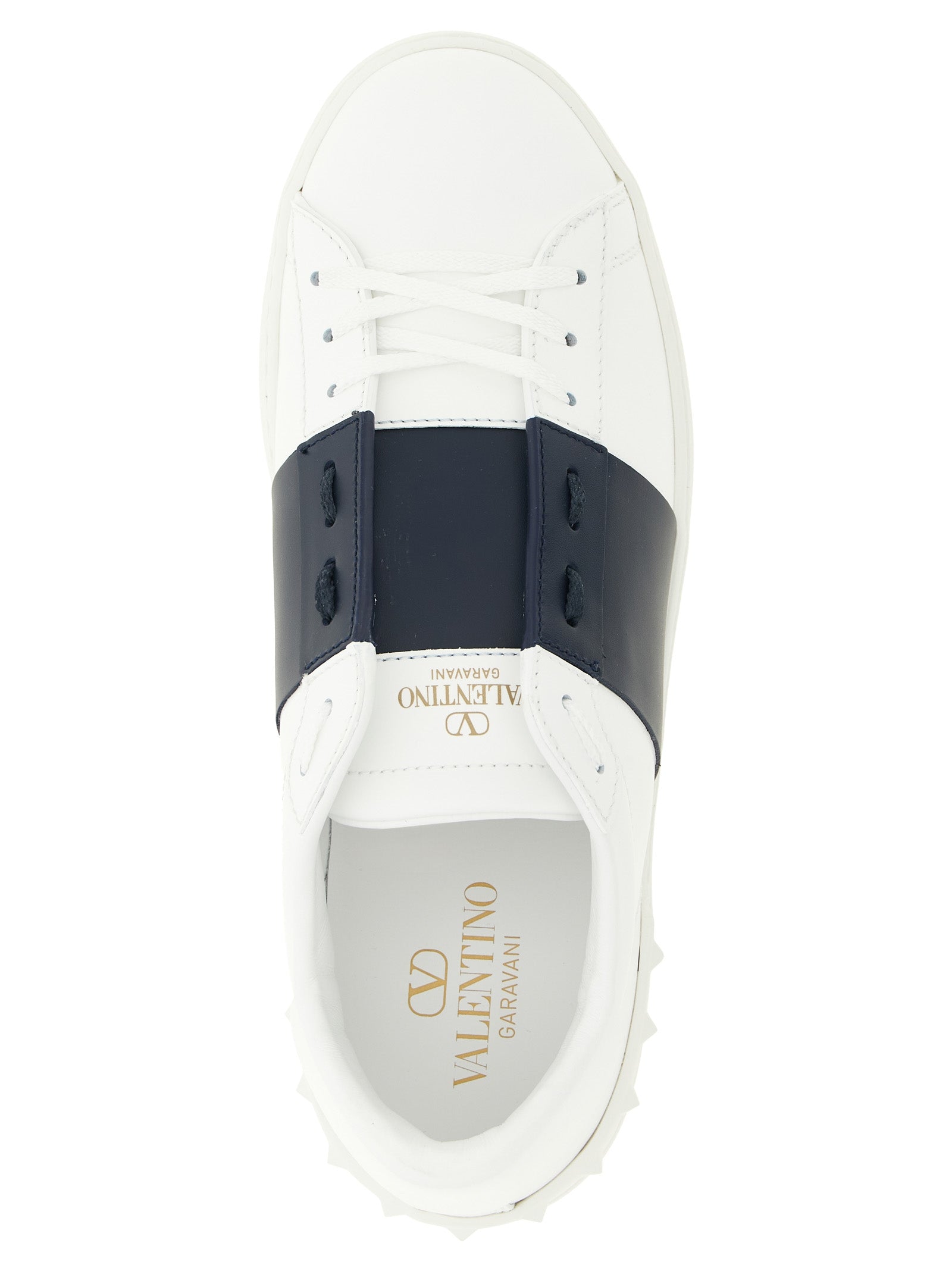 Valentino Garavani Blaue Kalbsleder Low-Top-Sneaker