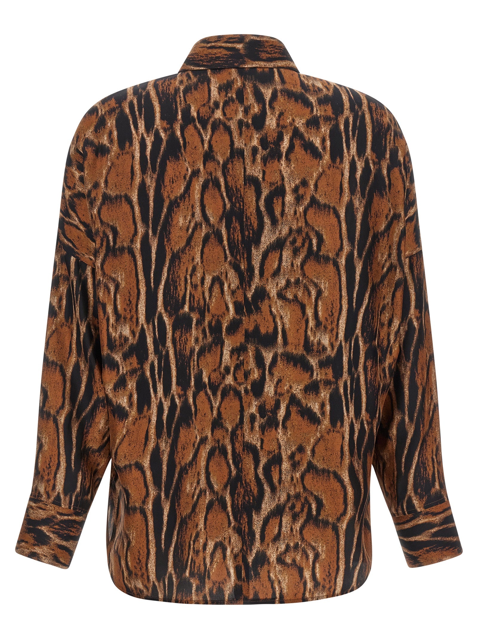 Alberto Biani Braune Seidenbluse
