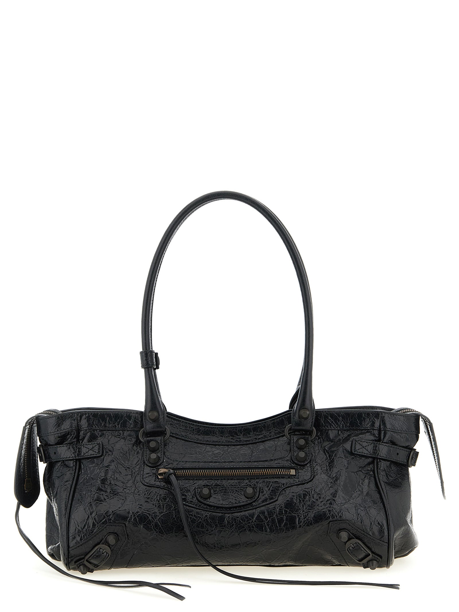 Balenciaga Schwarze Lammleder-Schultertasche